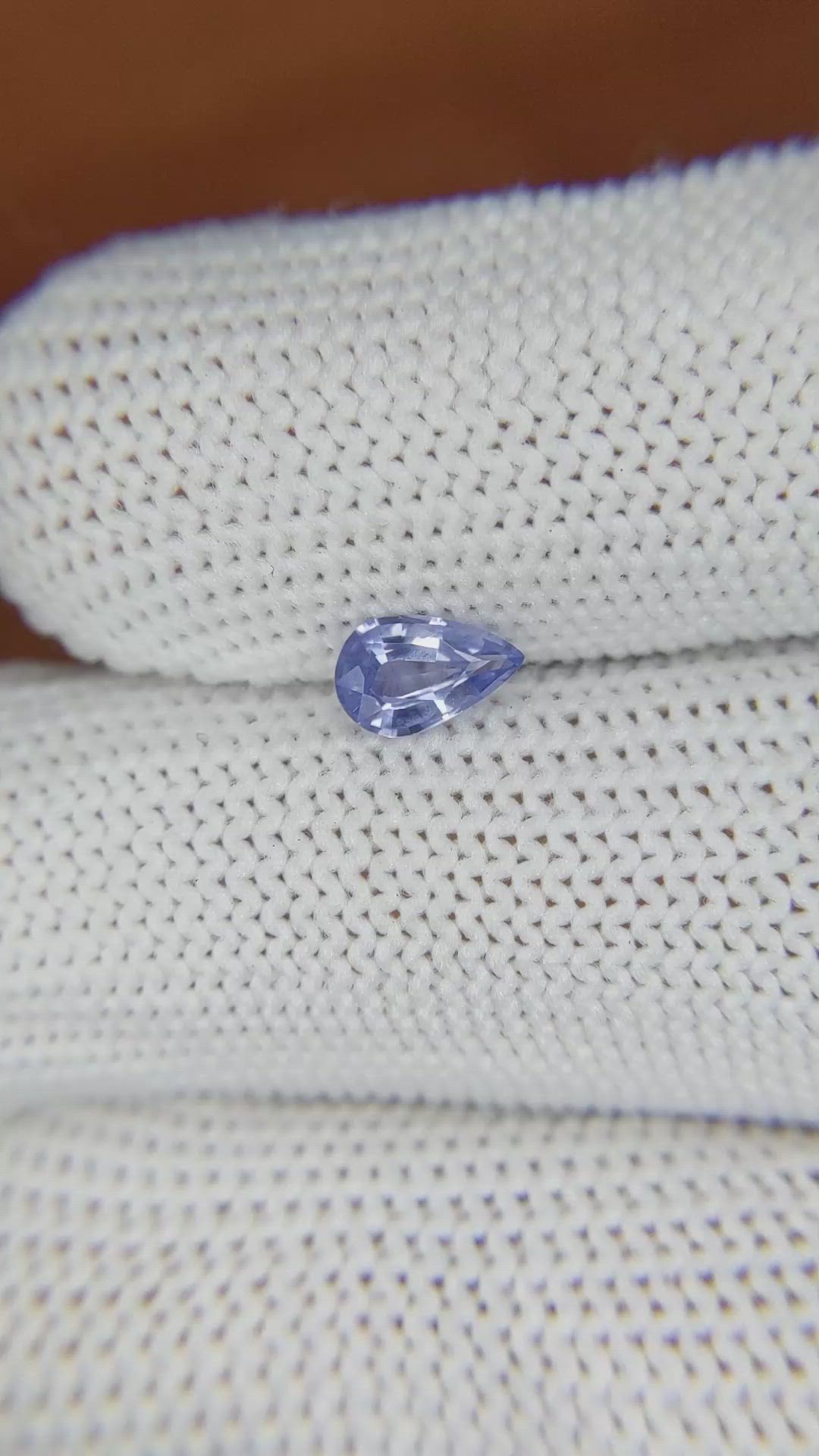 0.54 Ct. Blue Sapphire from Ceylon (Sri Lanka) Size Video
