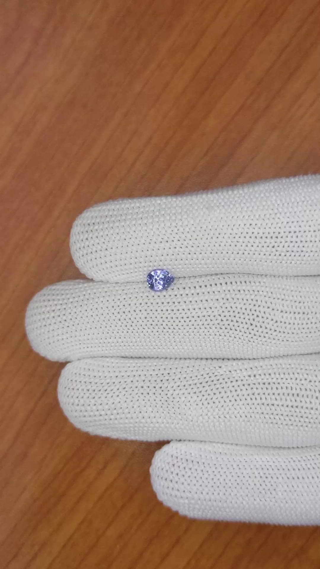 0.54 Ct. Blue Sapphire from Ceylon (Sri Lanka) Size Video