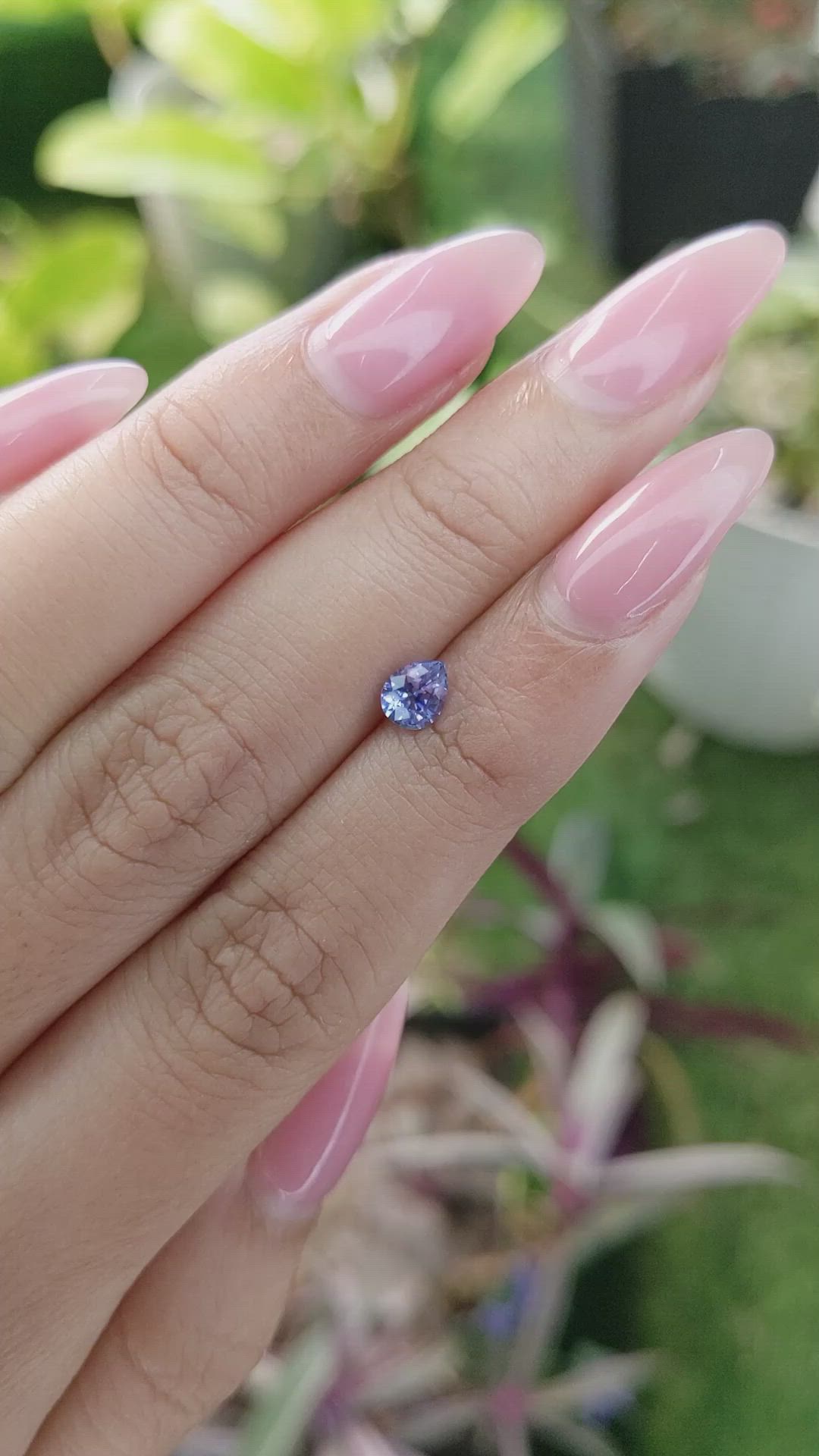 0.54 Ct. Blue Sapphire from Ceylon (Sri Lanka) Size Video