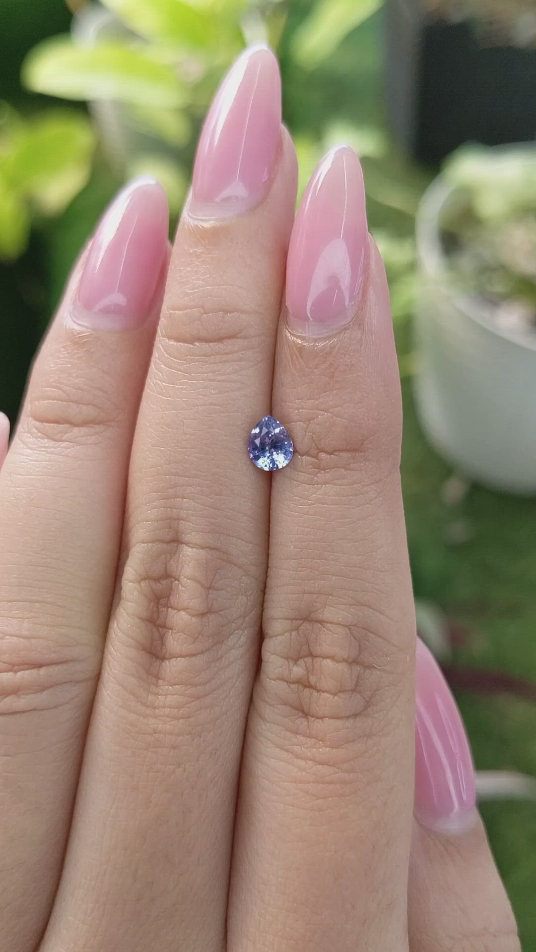 0.54 Ct. Blue Sapphire from Ceylon (Sri Lanka) Size Video