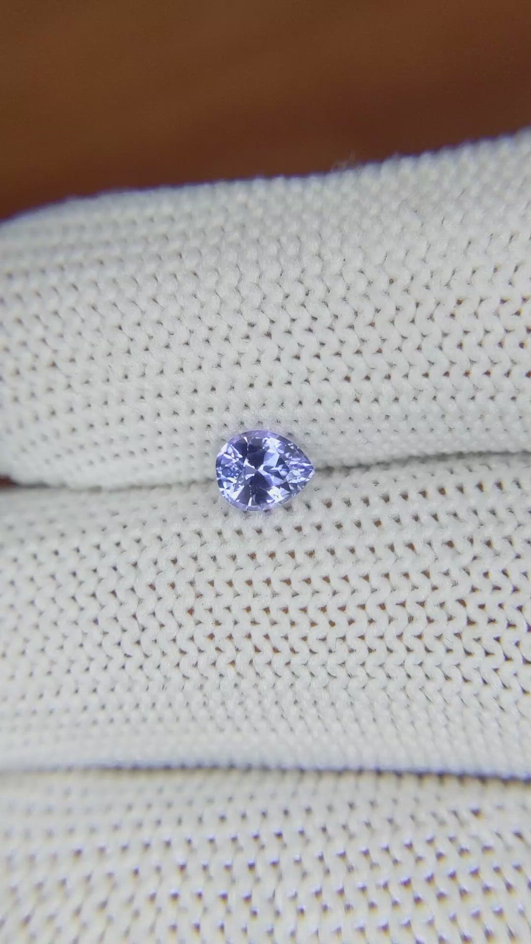 0.54 Ct. Blue Sapphire from Ceylon (Sri Lanka) Size Video