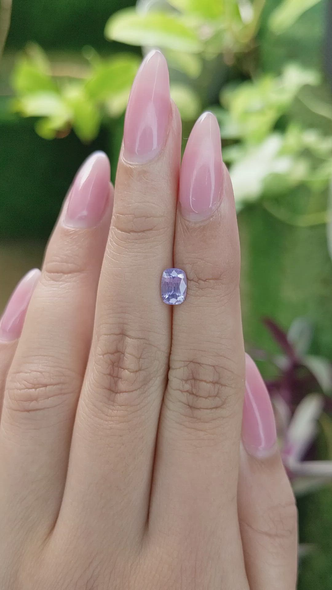 1.18 Ct. Purple Sapphire from Ceylon (Sri Lanka) Size Video