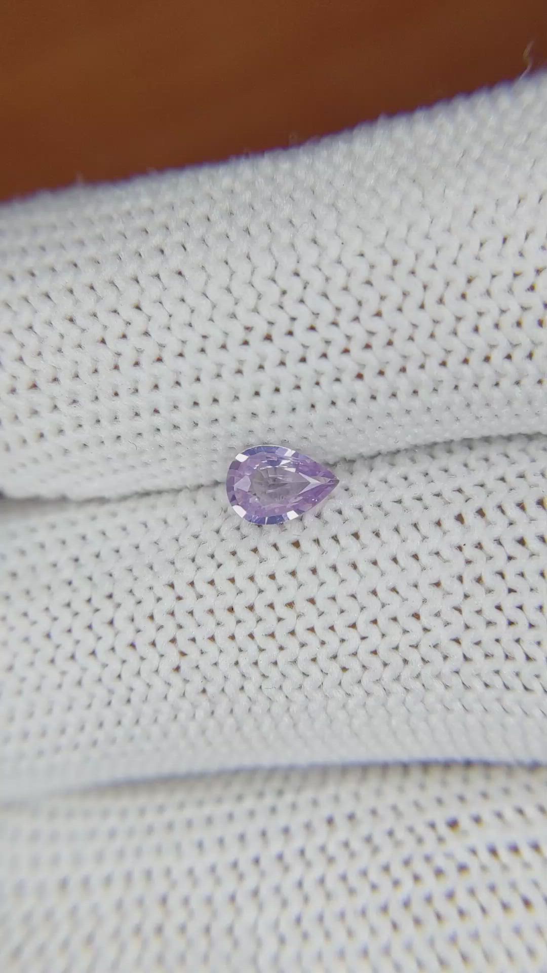 0.34 Ct. Purple Sapphire from Ceylon (Sri Lanka) Size Video