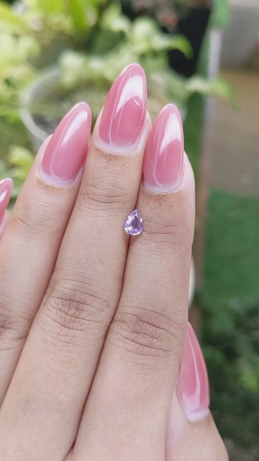0.34 Ct. Purple Sapphire from Ceylon (Sri Lanka) Size Video