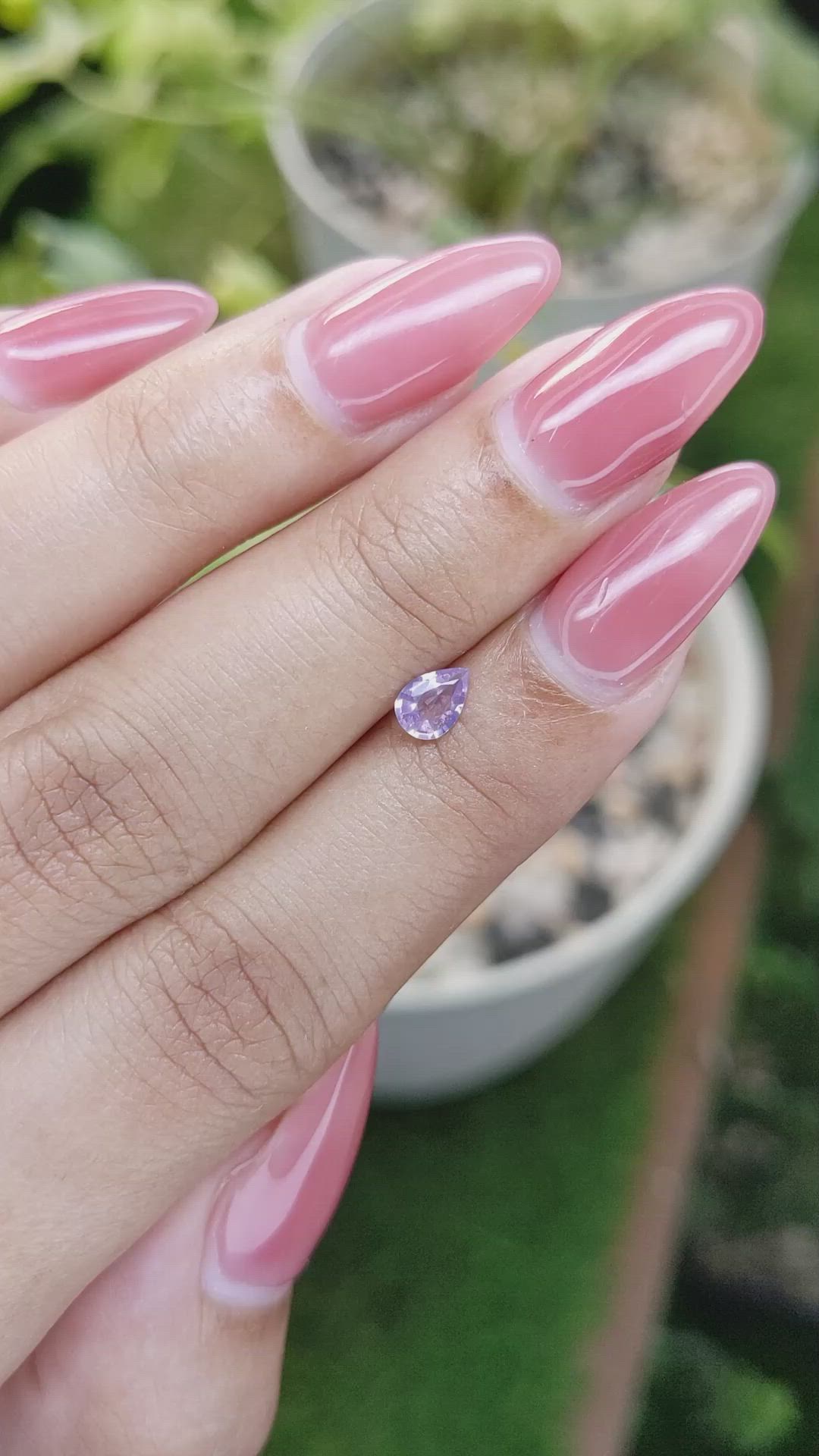 0.34 Ct. Purple Sapphire from Ceylon (Sri Lanka) Size Video