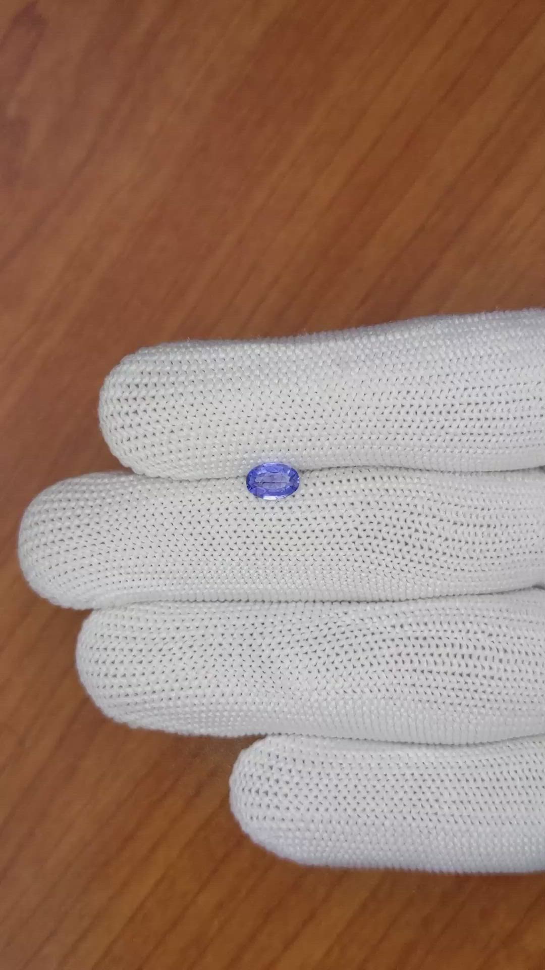 0.53 Ct. Blue Sapphire from Ceylon (Sri Lanka) Size Video