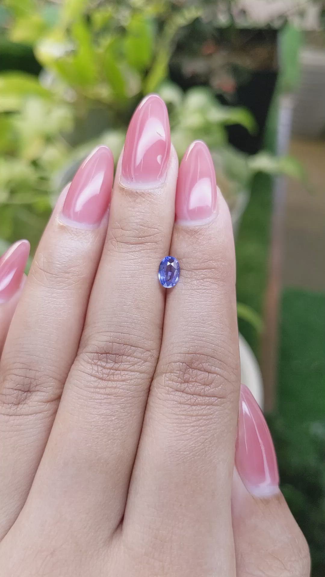 0.53 Ct. Blue Sapphire from Ceylon (Sri Lanka) Size Video