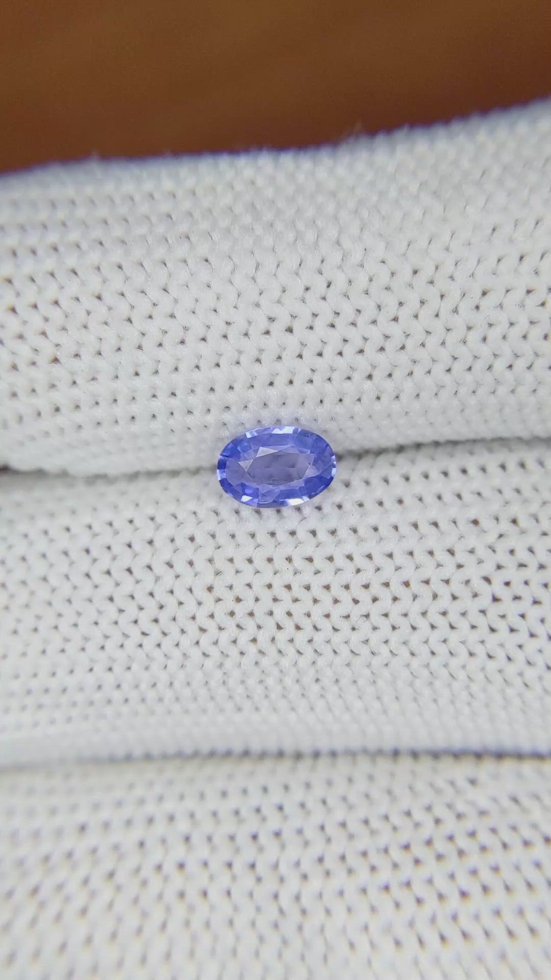 0.53 Ct. Blue Sapphire from Ceylon (Sri Lanka) Size Video