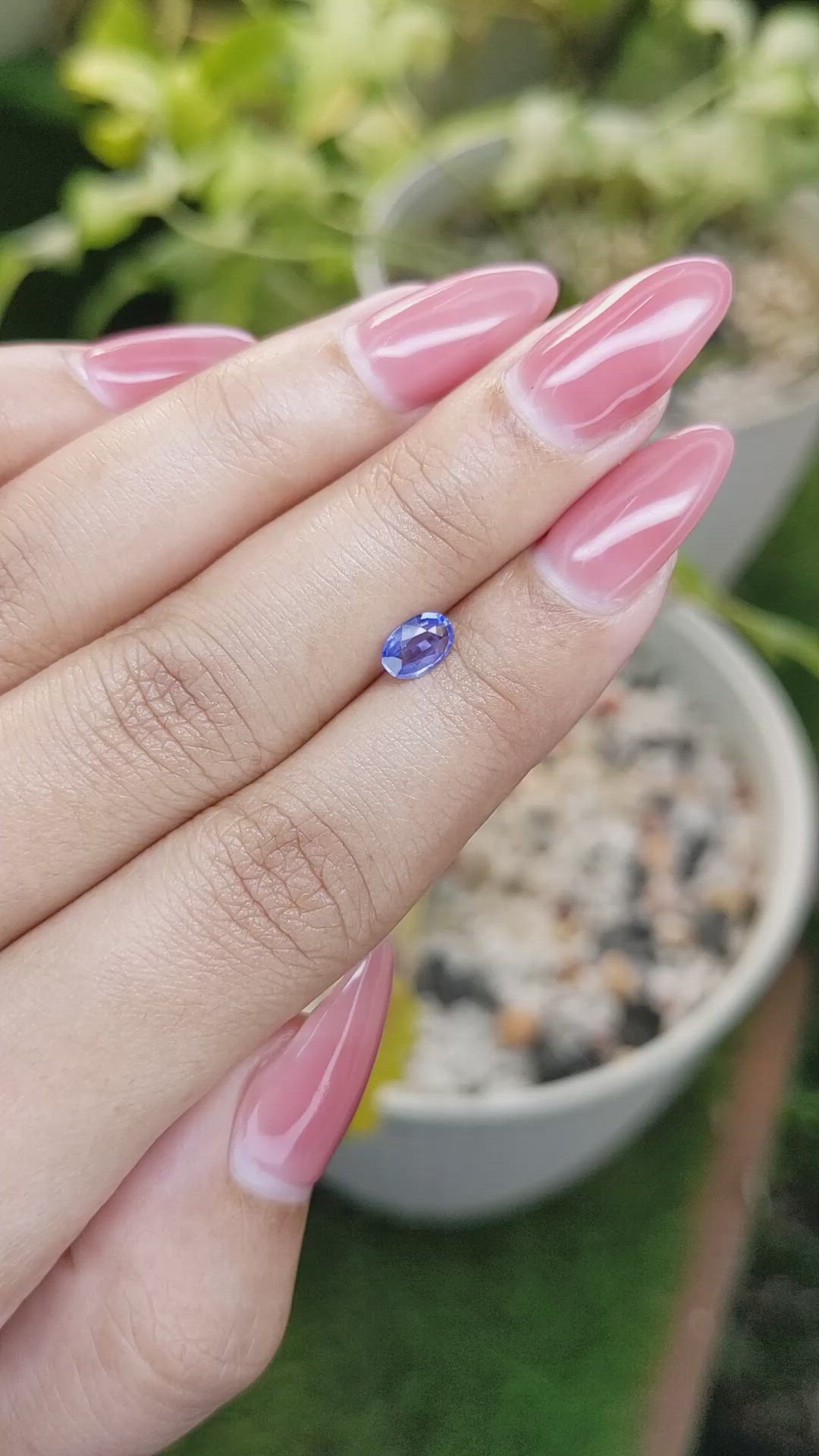 0.53 Ct. Blue Sapphire from Ceylon (Sri Lanka) Size Video