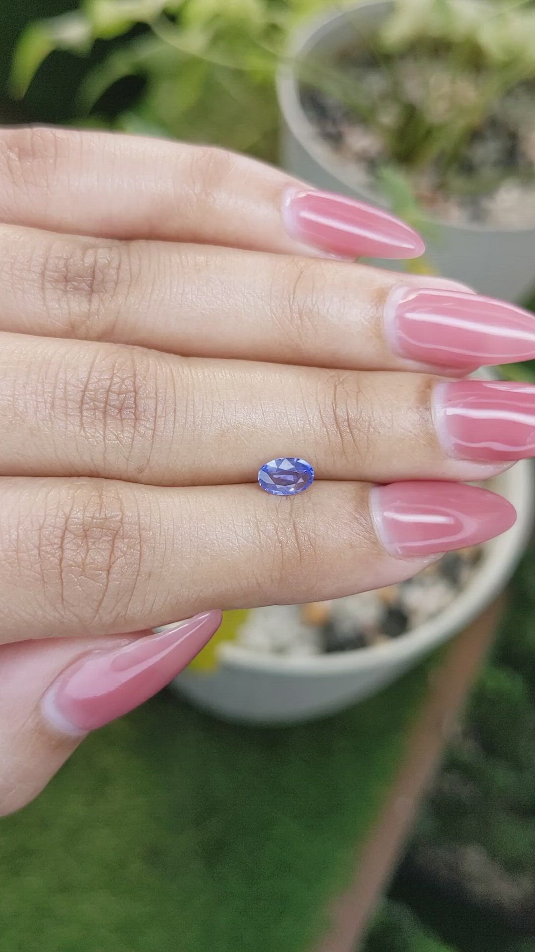 0.53 Ct. Blue Sapphire from Ceylon (Sri Lanka) Size Video