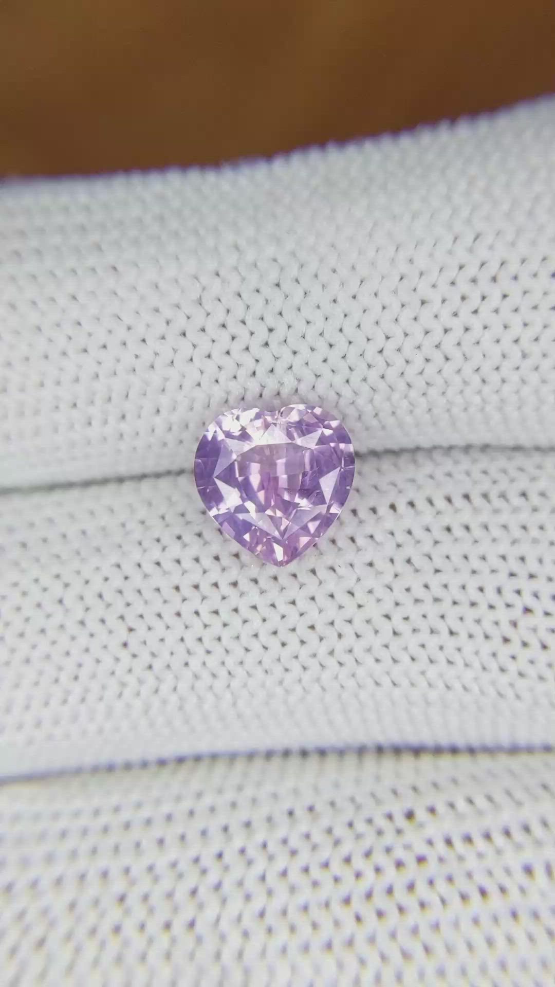 2.64 Ct. Pinkish Purple Sapphire from Ceylon (Sri Lanka) Size Video