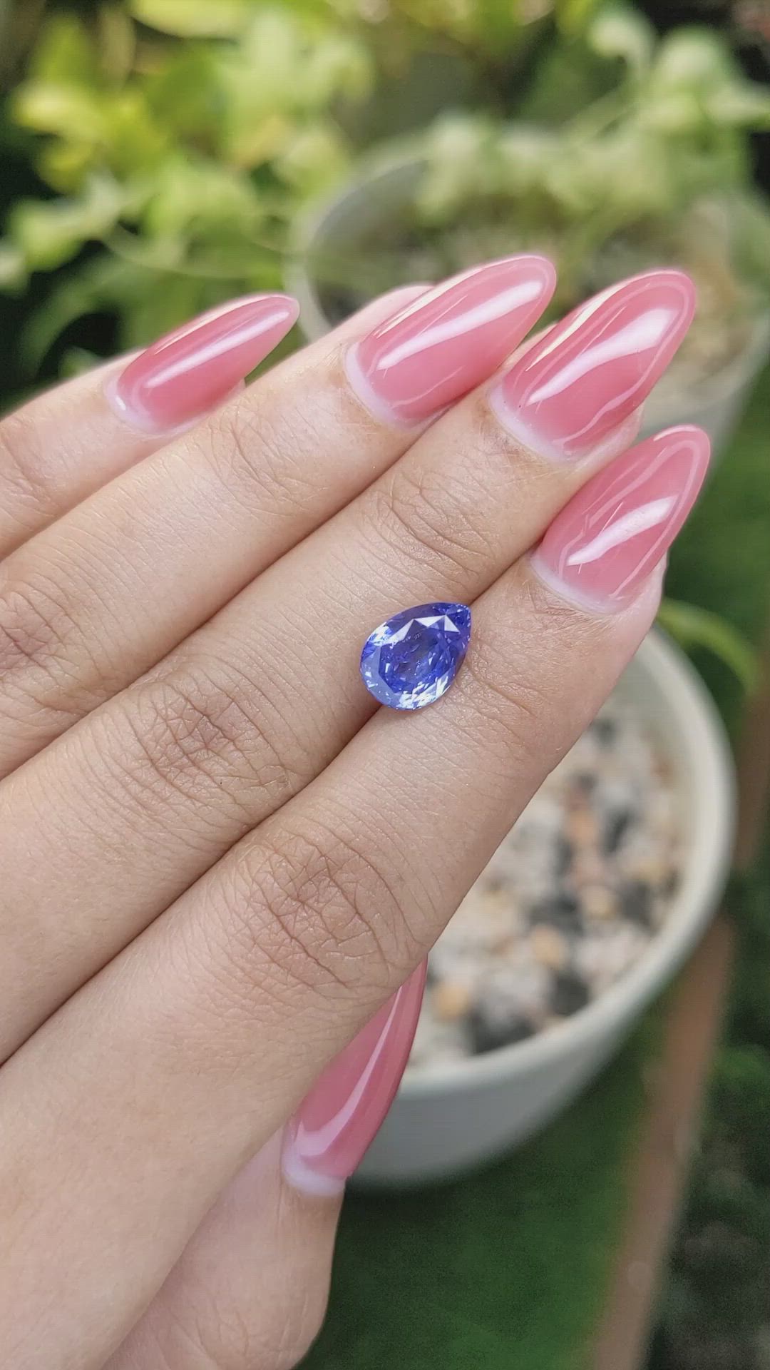 3.17 Ct. Blue Sapphire from Ceylon (Sri Lanka) Size Video