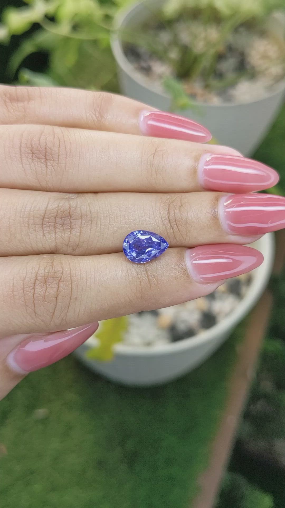 3.17 Ct. Blue Sapphire from Ceylon (Sri Lanka) Size Video