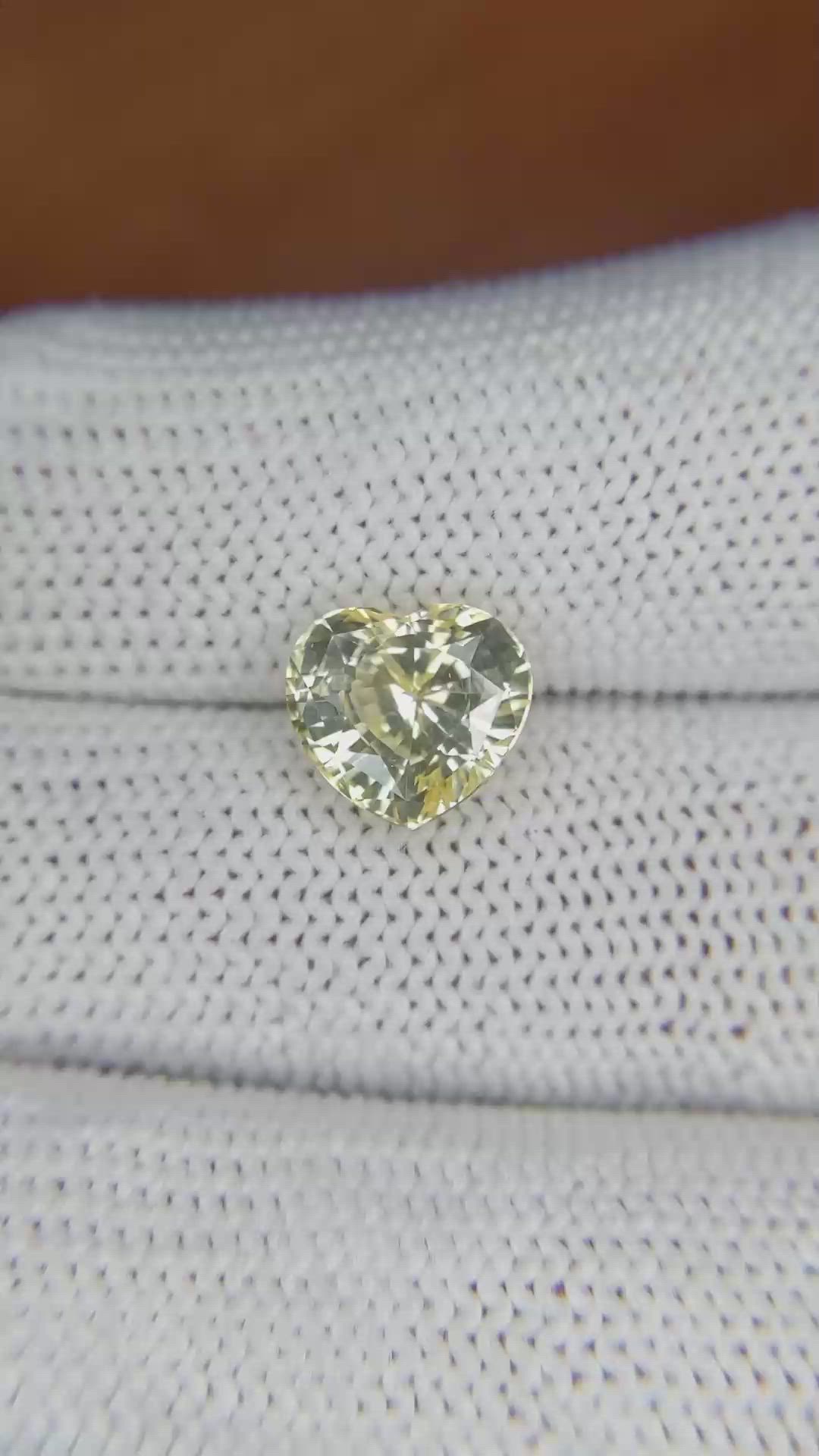 3.64 Ct. Yellow Sapphire from Ceylon (Sri Lanka) Size Video