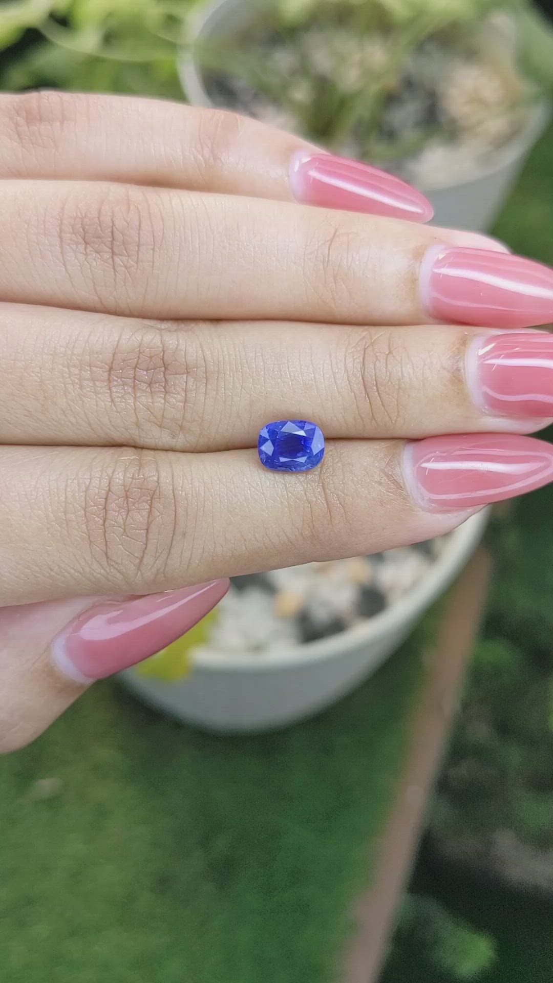 2.03 Ct. Blue Sapphire from Ceylon (Sri Lanka) Size Video