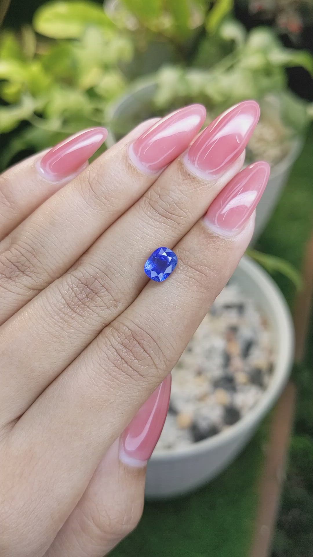2.03 Ct. Blue Sapphire from Ceylon (Sri Lanka) Size Video