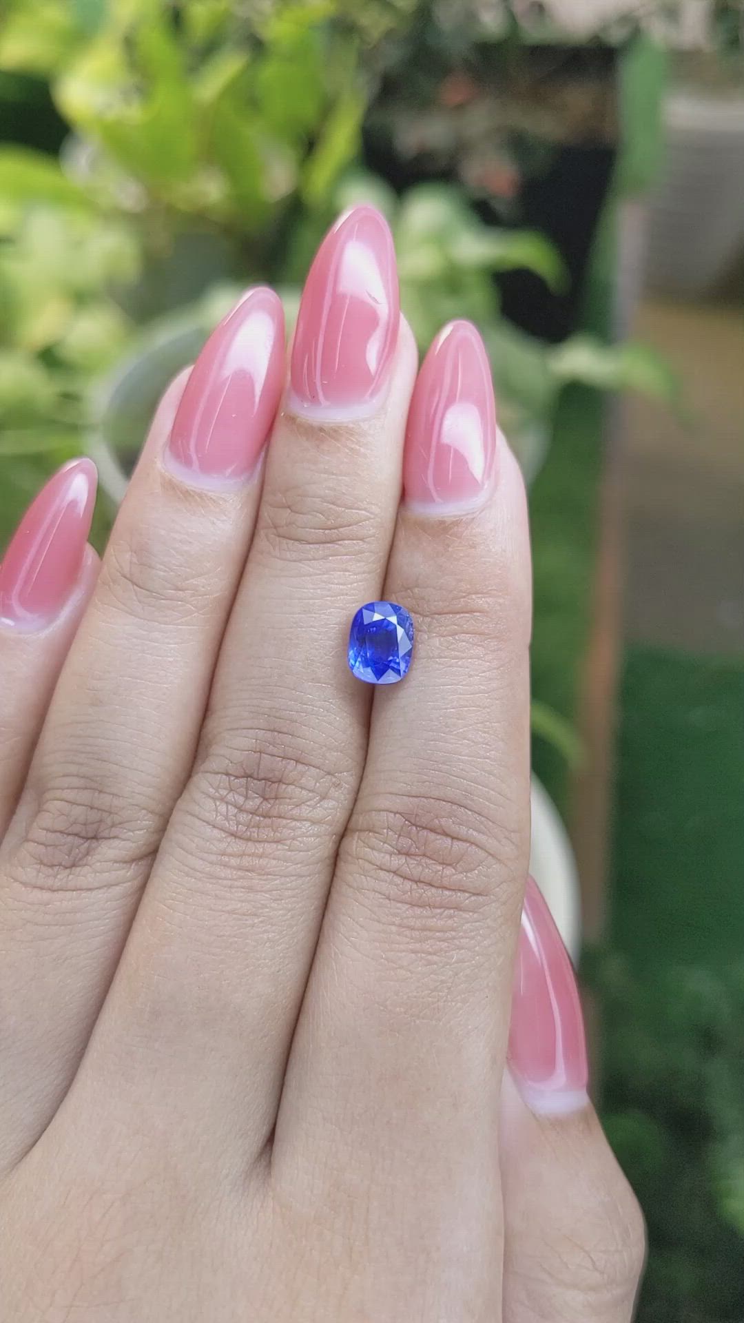 2.03 Ct. Blue Sapphire from Ceylon (Sri Lanka) Size Video