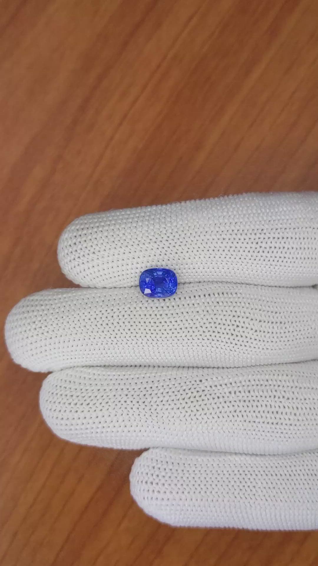 2.03 Ct. Blue Sapphire from Ceylon (Sri Lanka) Size Video