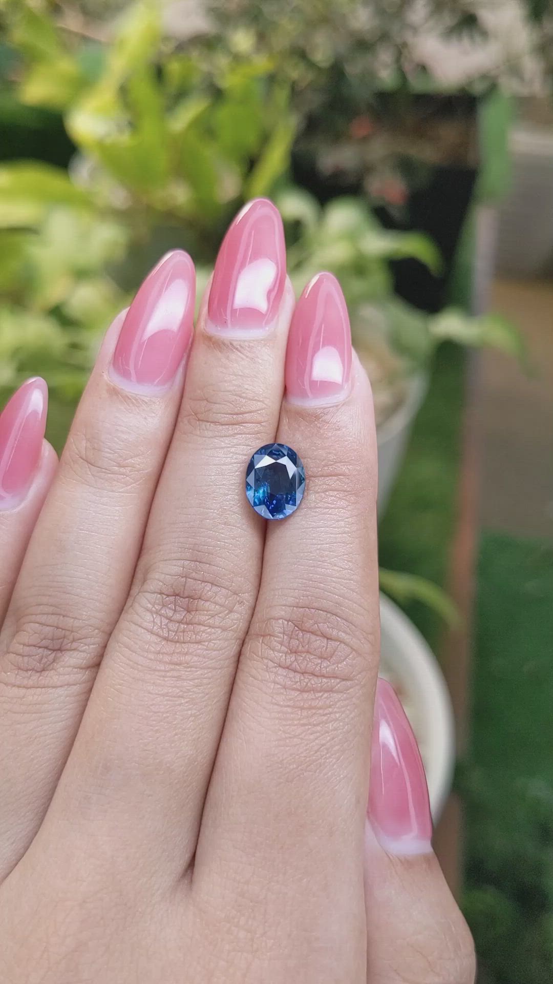 3.12 Ct. Greenish Blue Sapphire from Ceylon (Sri Lanka) Size Video