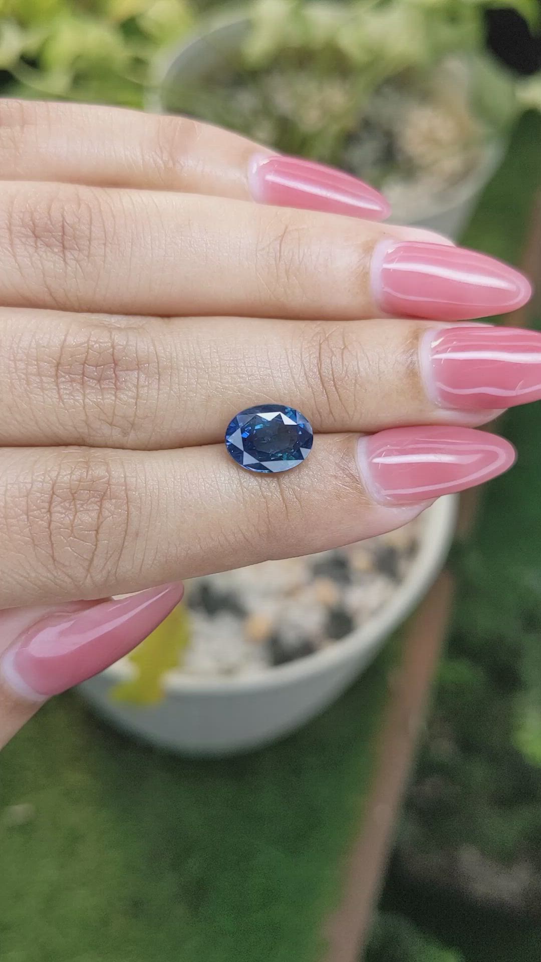3.12 Ct. Greenish Blue Sapphire from Ceylon (Sri Lanka) Size Video