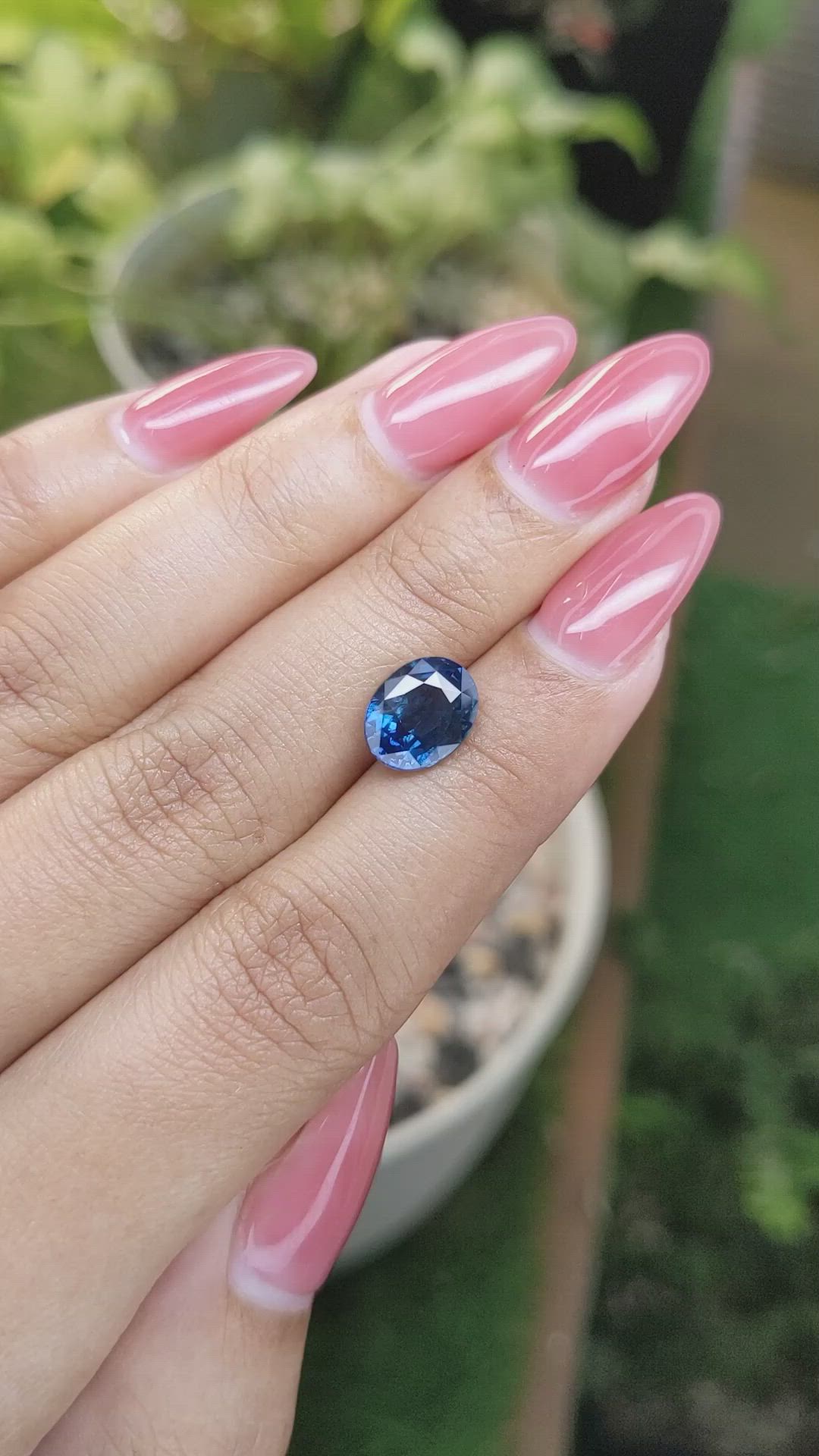 3.12 Ct. Greenish Blue Sapphire from Ceylon (Sri Lanka) Size Video