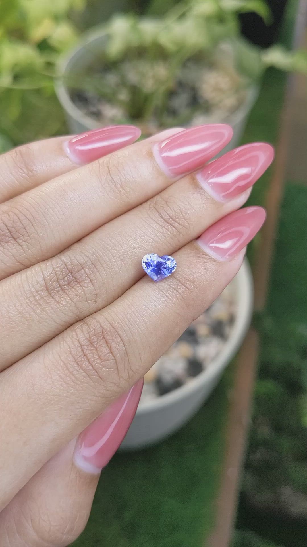 1.44 Ct. Violet Sapphire from Ceylon (Sri Lanka) Size Video