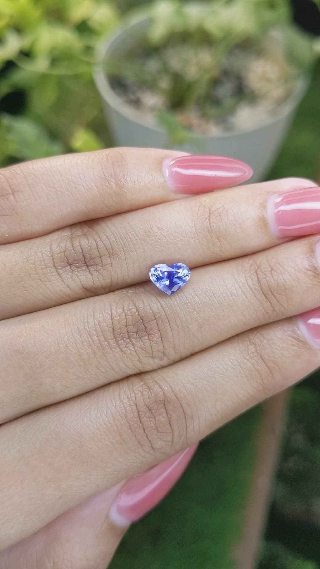1.44 Ct. Violet Sapphire from Ceylon (Sri Lanka) Size Video