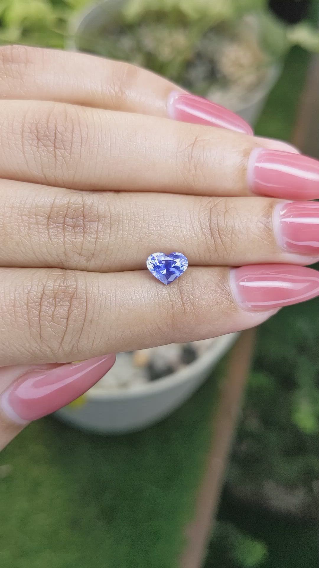 1.44 Ct. Violet Sapphire from Ceylon (Sri Lanka) Size Video