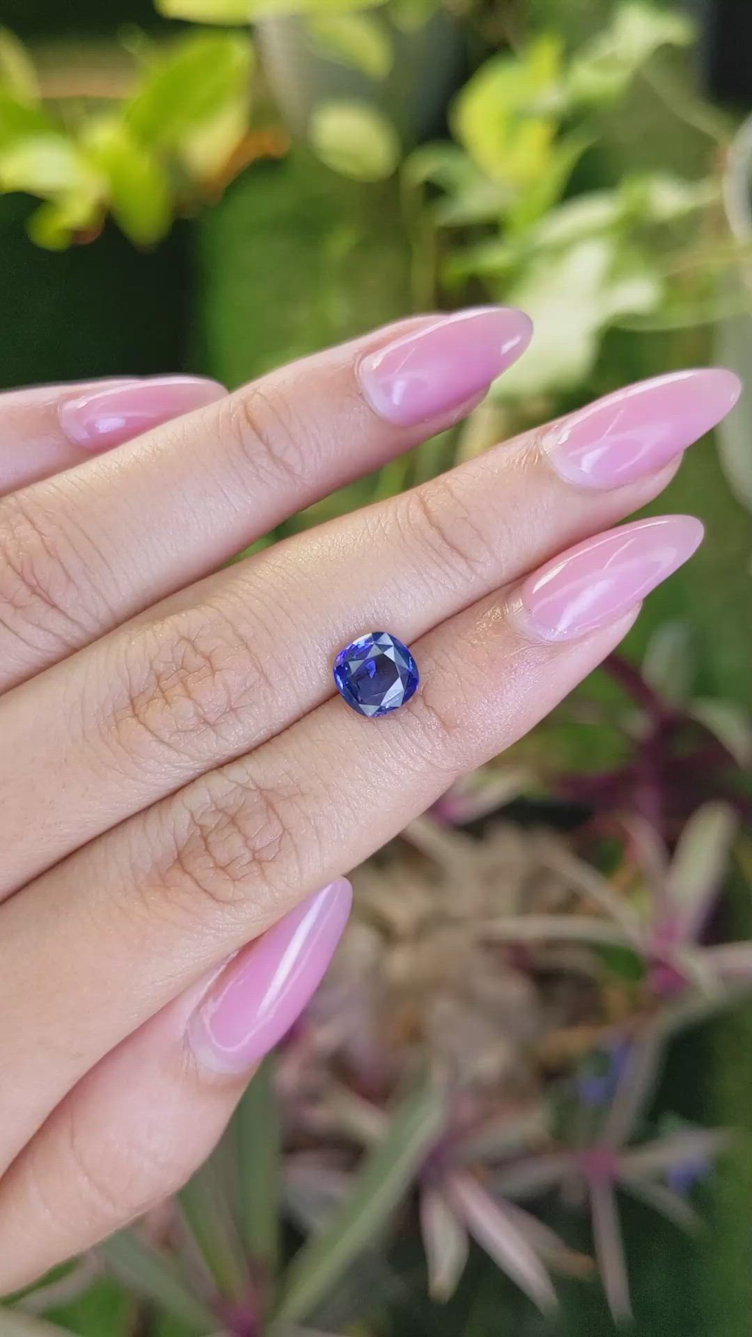 2.19 Ct. Blue Sapphire from Ceylon (Sri Lanka) Size Video