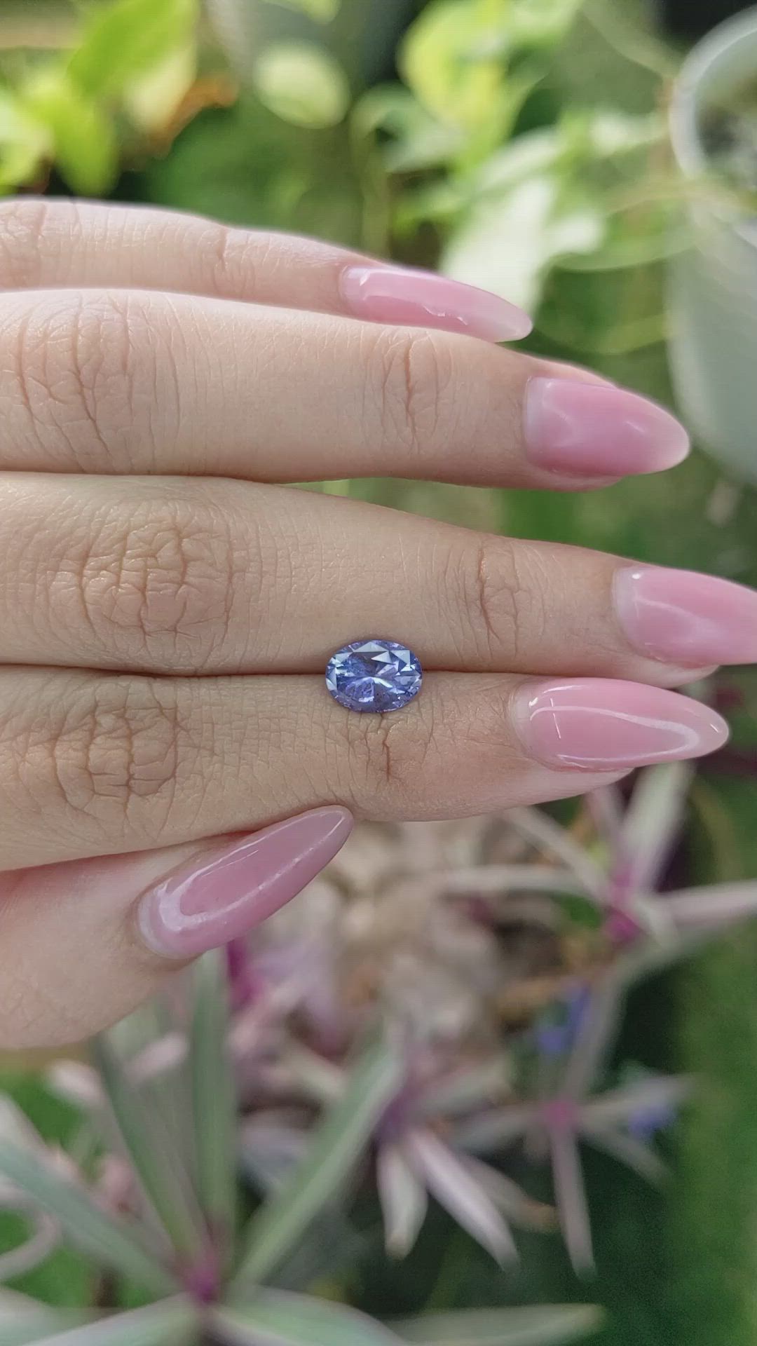 1.32 Ct. Violet Sapphire from Ceylon (Sri Lanka) Size Video