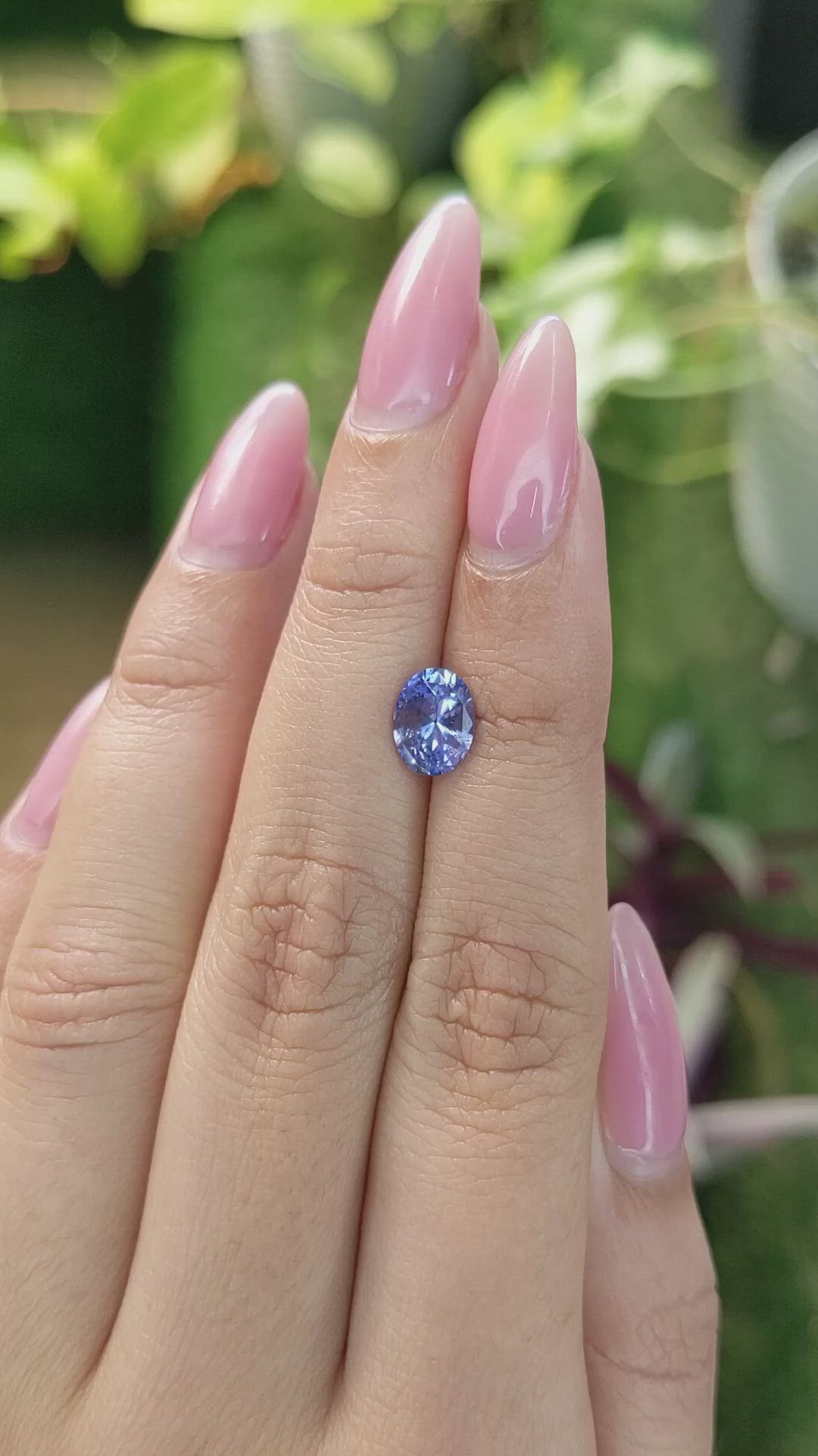 1.32 Ct. Violet Sapphire from Ceylon (Sri Lanka) Size Video