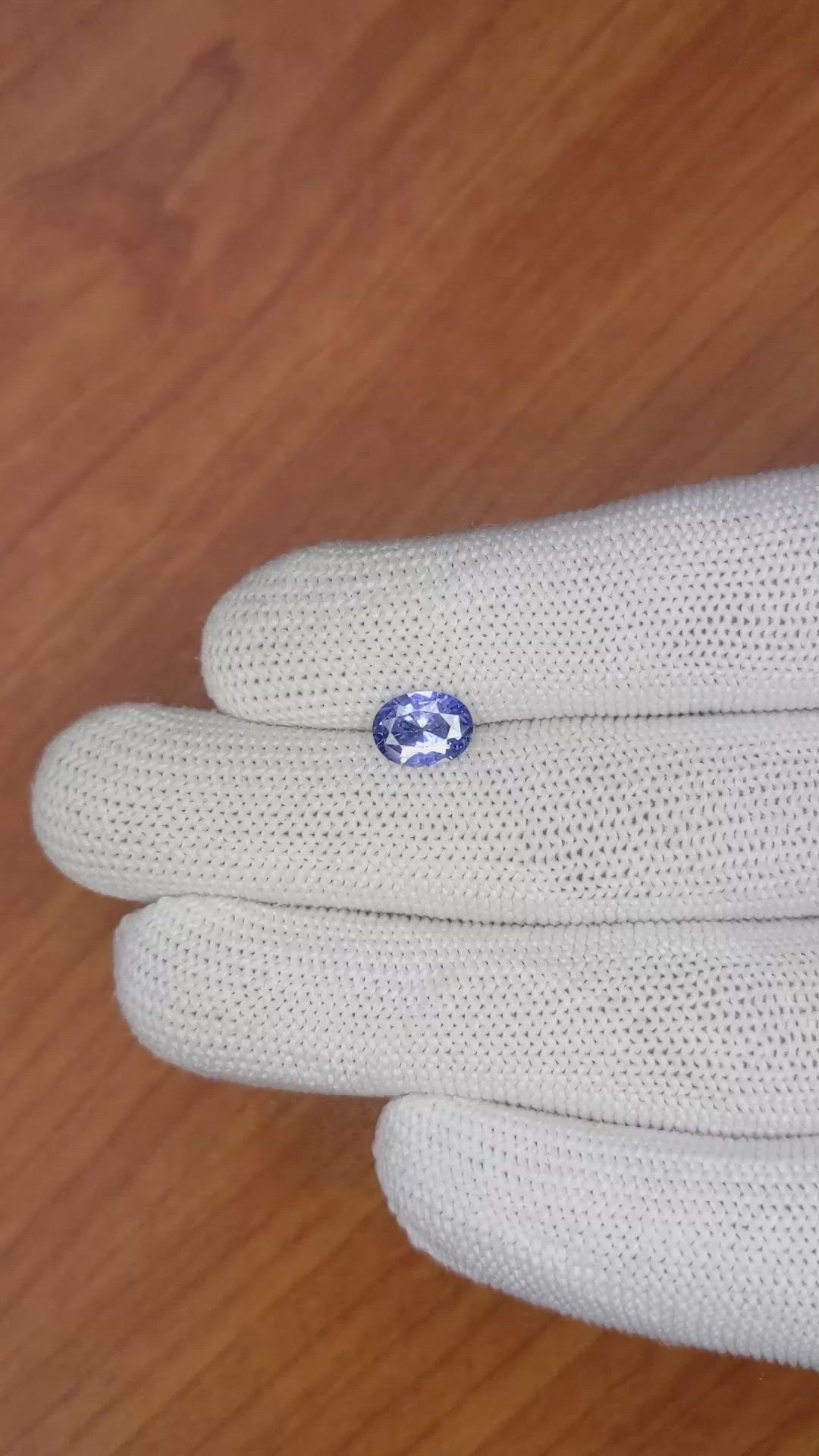 1.32 Ct. Violet Sapphire from Ceylon (Sri Lanka) Size Video