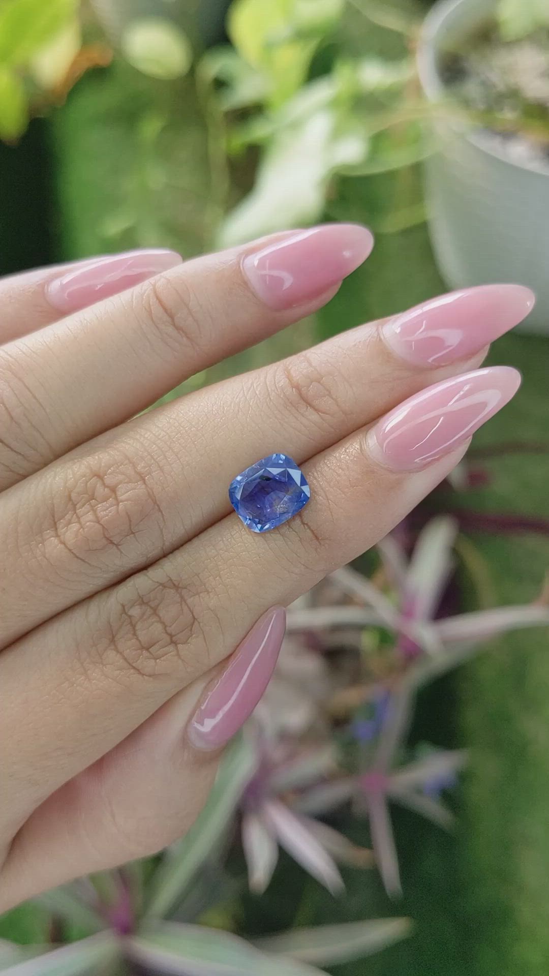 2.34 Ct. Blue Sapphire from Ceylon (Sri Lanka) Size Video