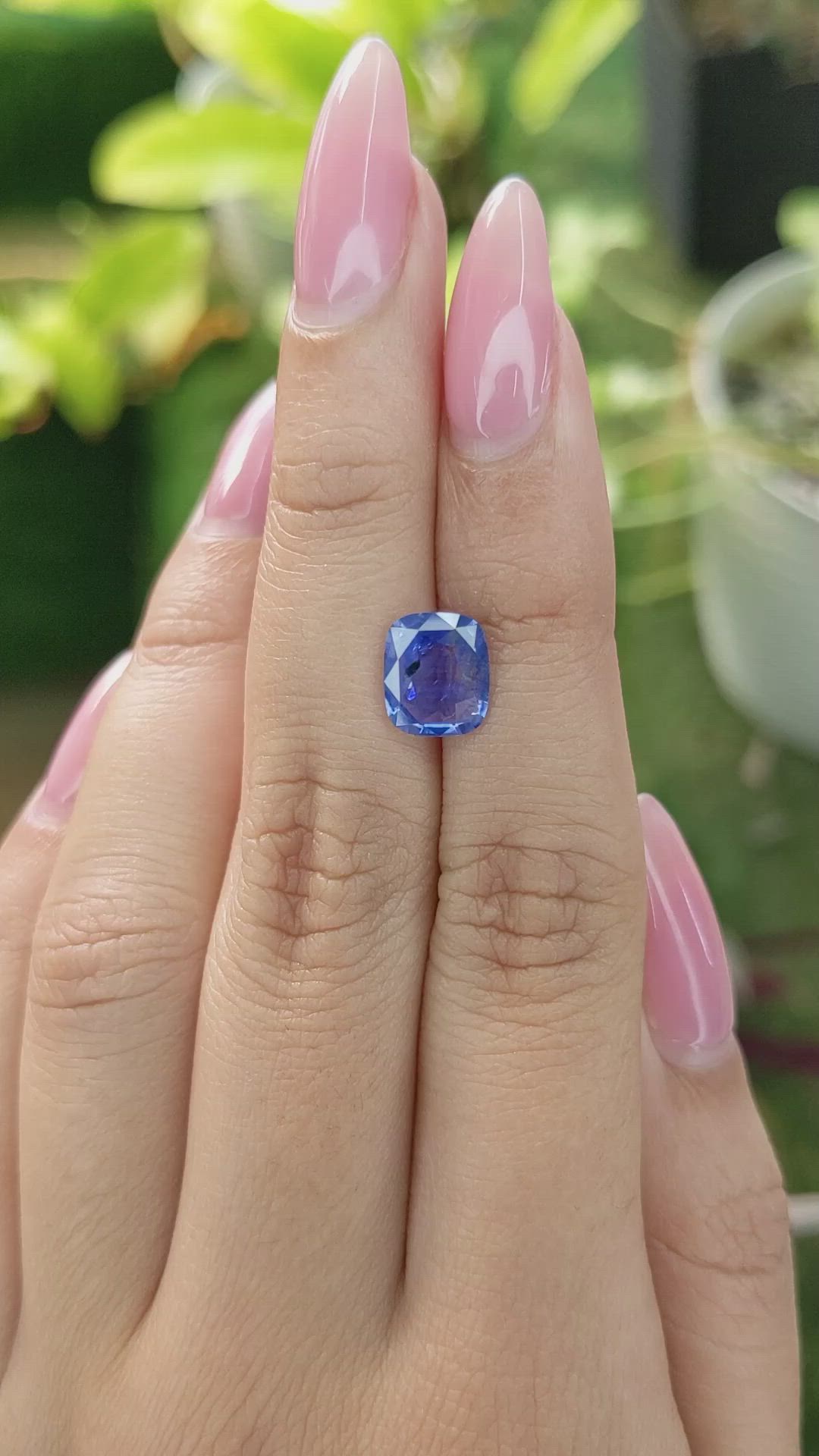 2.34 Ct. Blue Sapphire from Ceylon (Sri Lanka) Size Video
