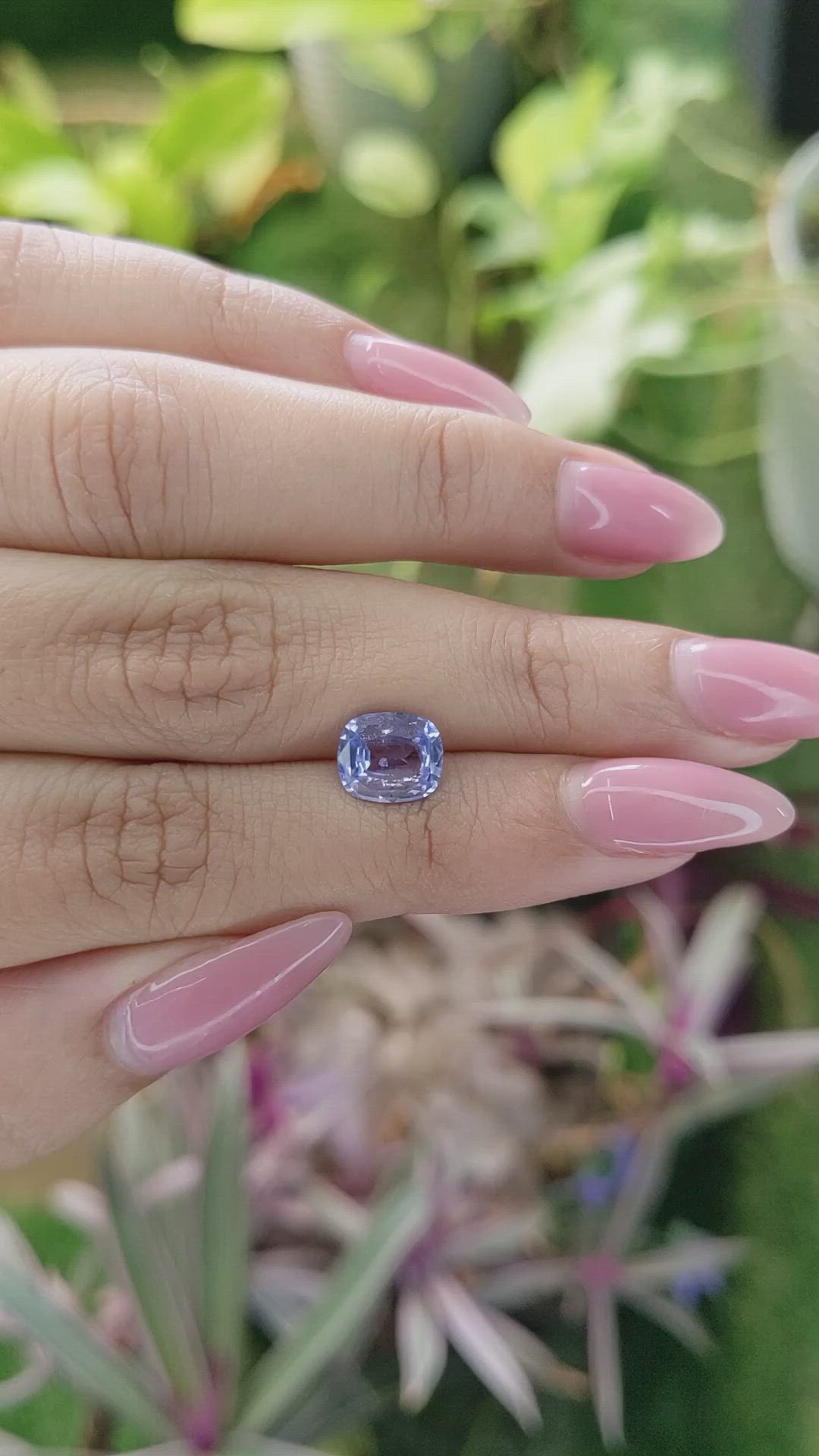 2.09 Ct. Violet Sapphire from Ceylon (Sri Lanka) Size Video