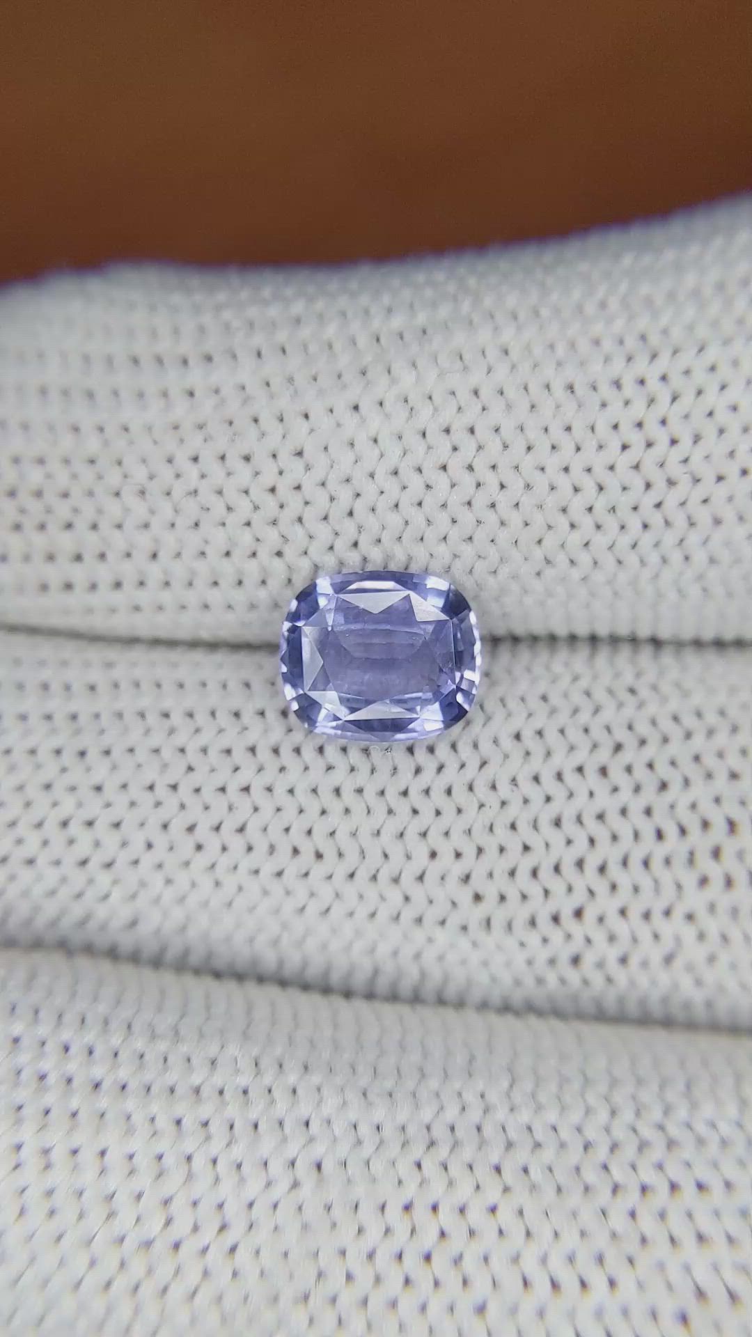 2.09 Ct. Violet Sapphire from Ceylon (Sri Lanka) Size Video