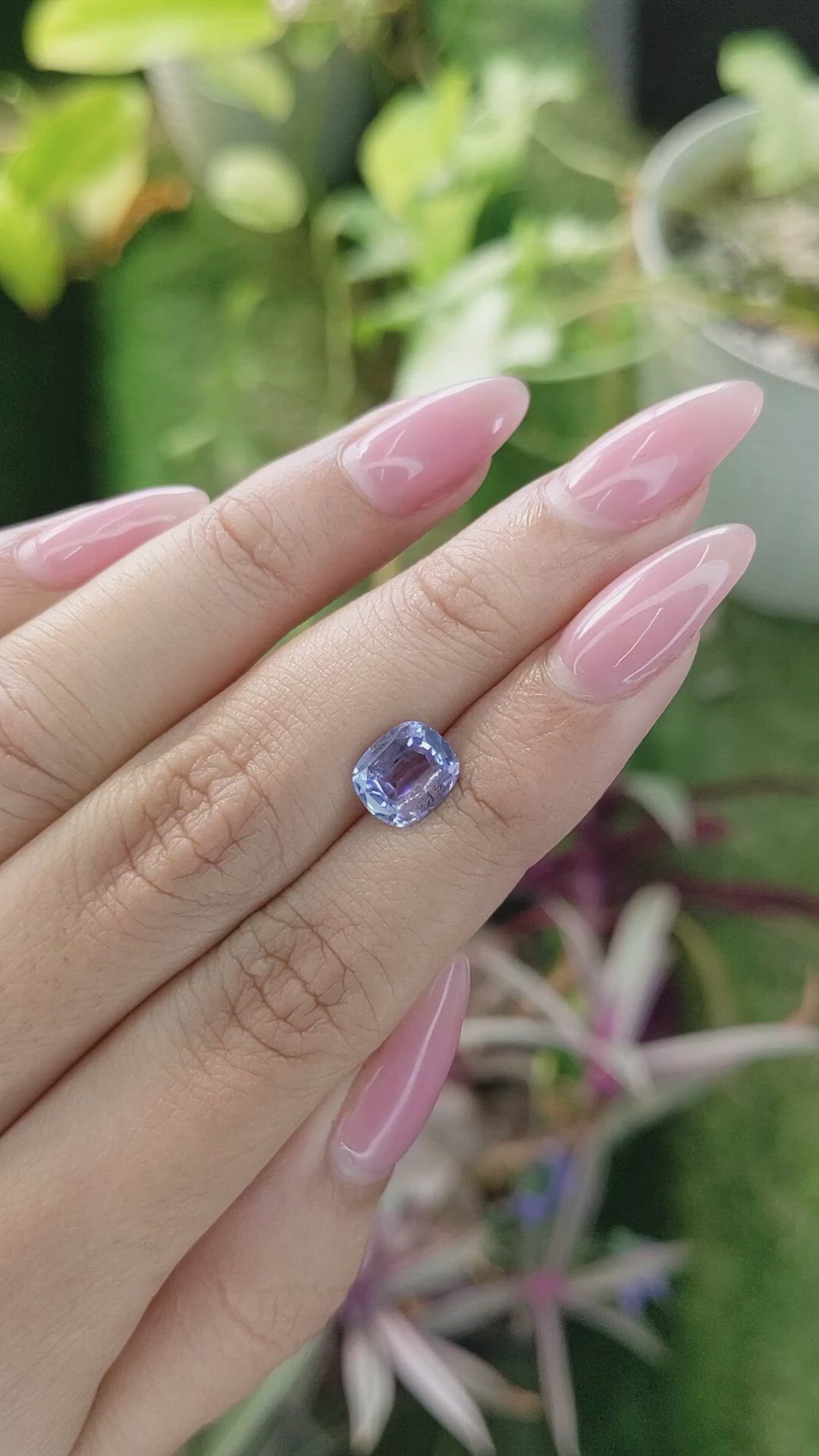 2.09 Ct. Violet Sapphire from Ceylon (Sri Lanka) Size Video