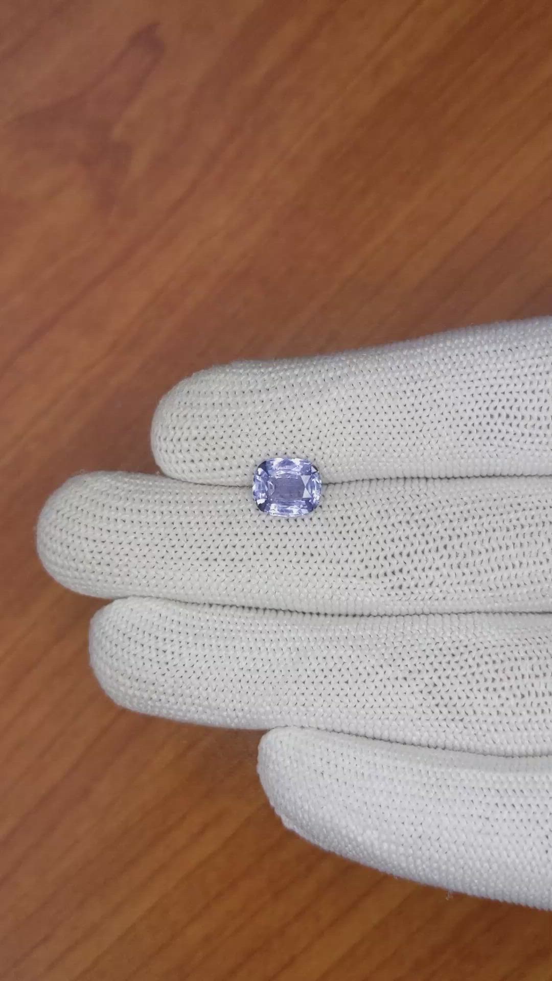 2.09 Ct. Violet Sapphire from Ceylon (Sri Lanka) Size Video