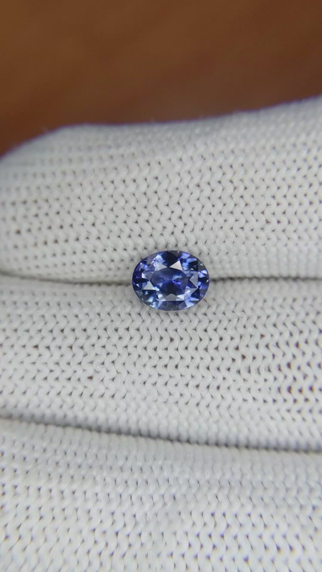 1.54 Ct. Blue Sapphire from Ceylon (Sri Lanka) Size Video