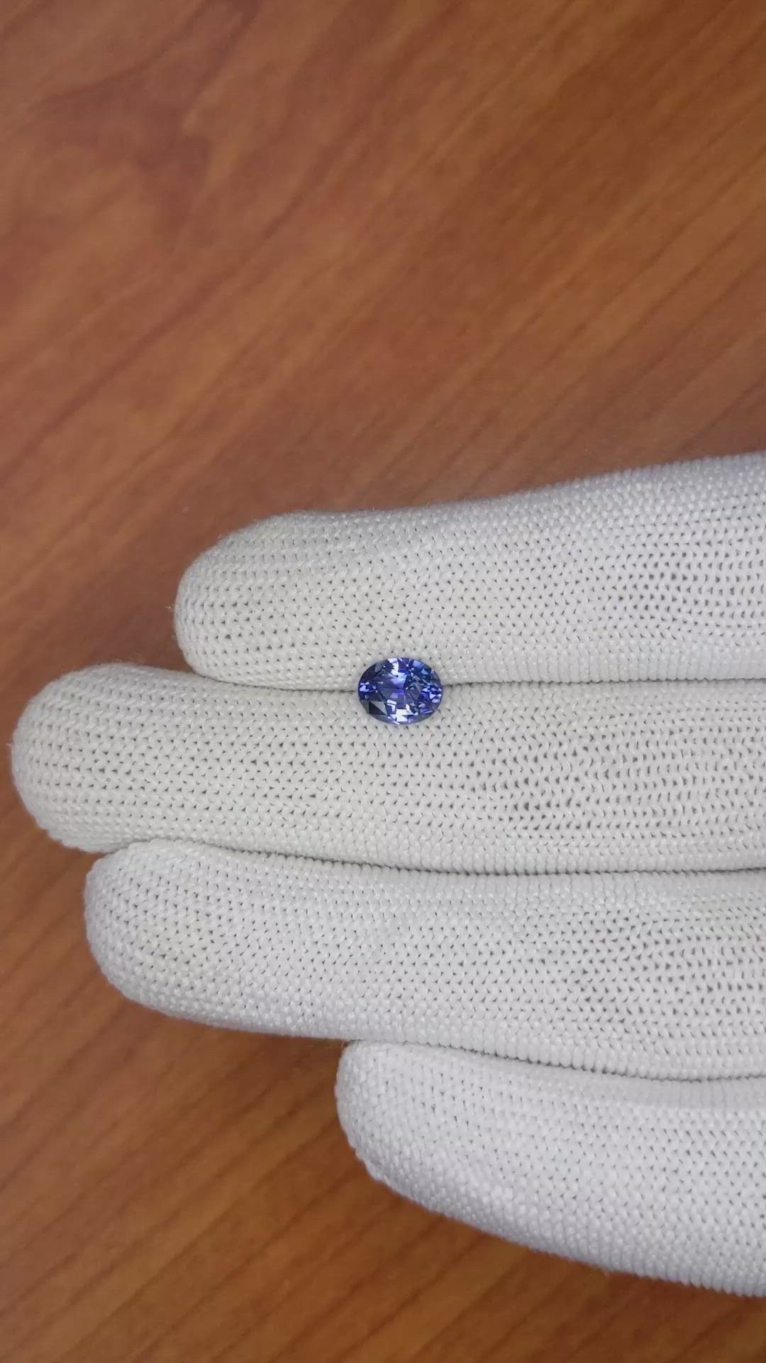1.54 Ct. Blue Sapphire from Ceylon (Sri Lanka) Size Video