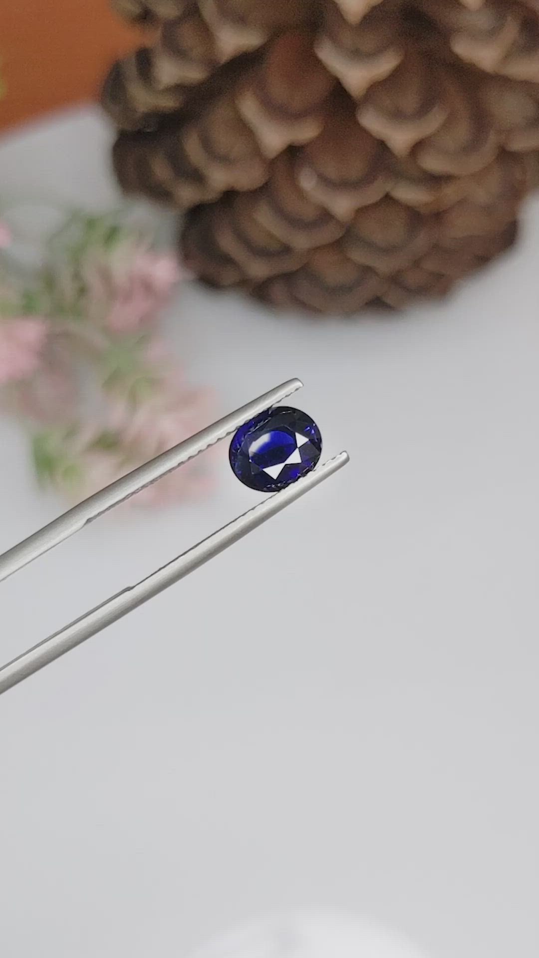1.68 Ct. Blue Sapphire from Ceylon (Sri Lanka) Size Video