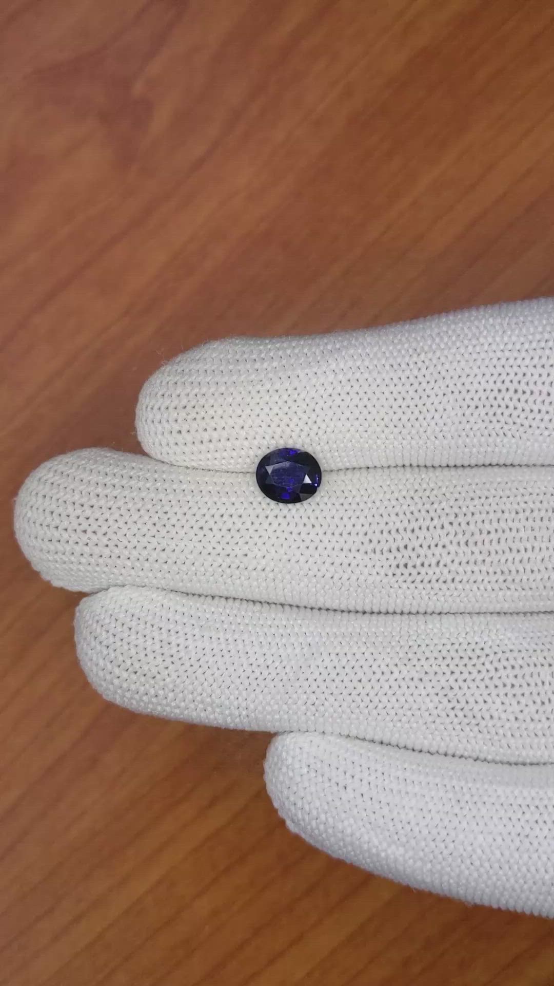 1.68 Ct. Blue Sapphire from Ceylon (Sri Lanka) Size Video