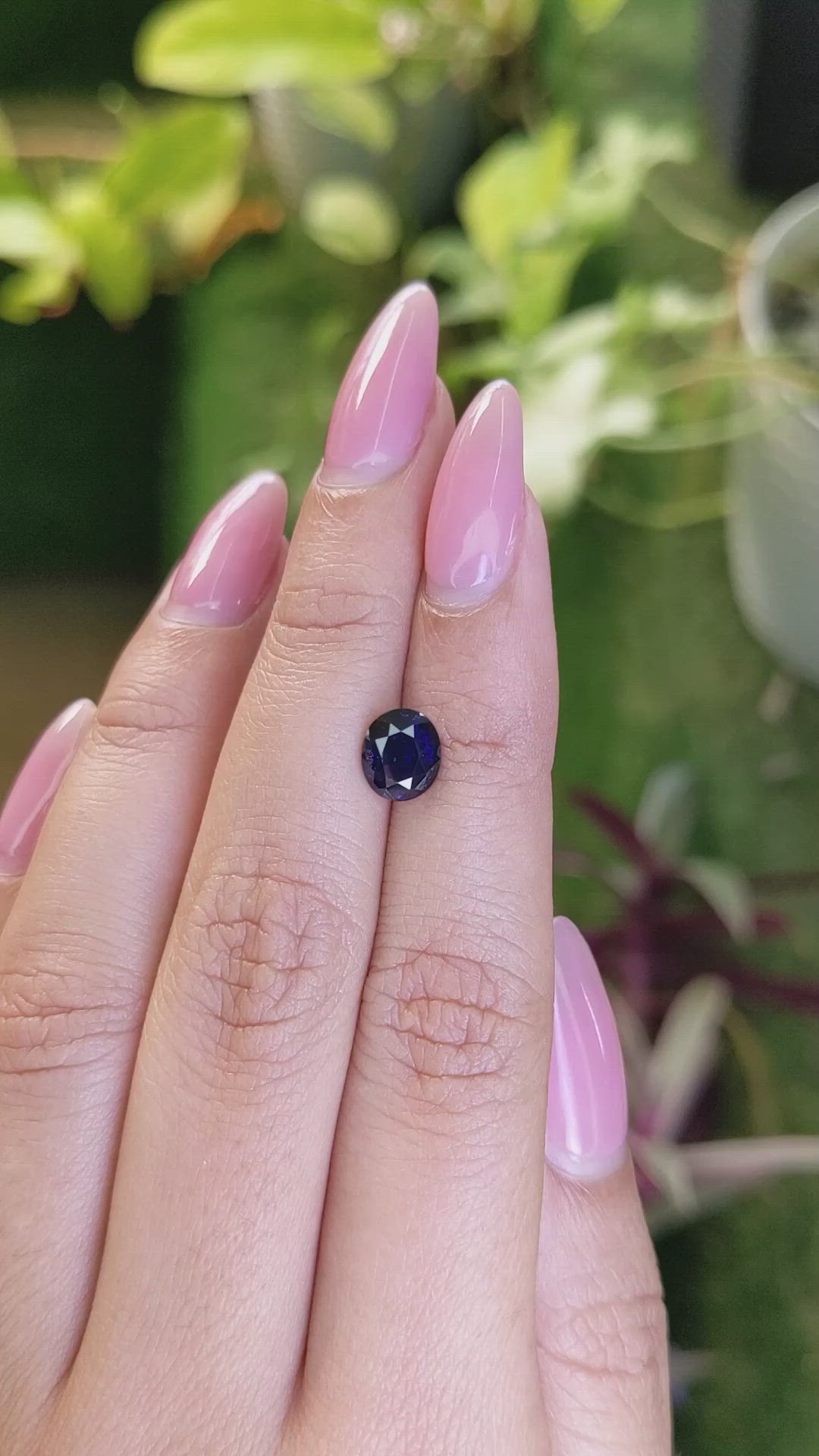 1.68 Ct. Blue Sapphire from Ceylon (Sri Lanka) Size Video