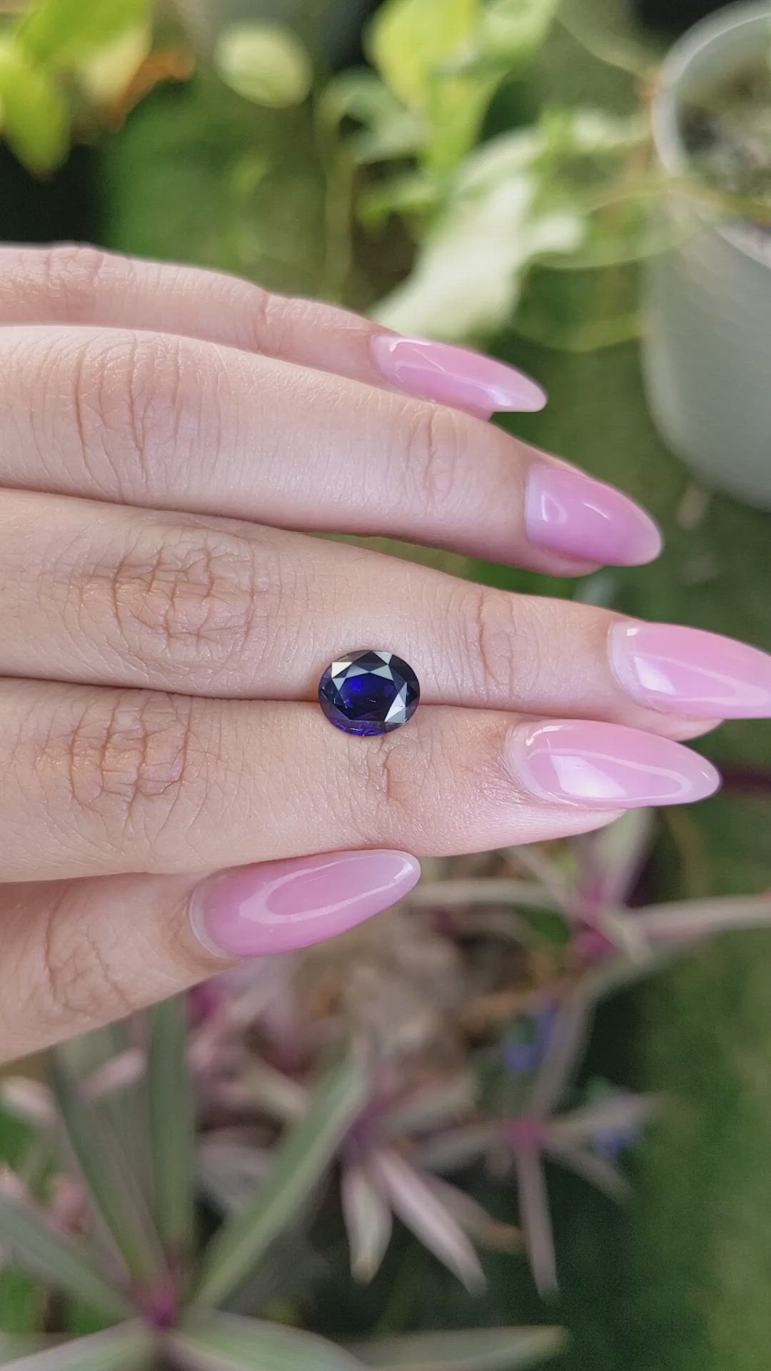 2.80 Ct. Blue Sapphire from Ceylon (Sri Lanka) Size Video