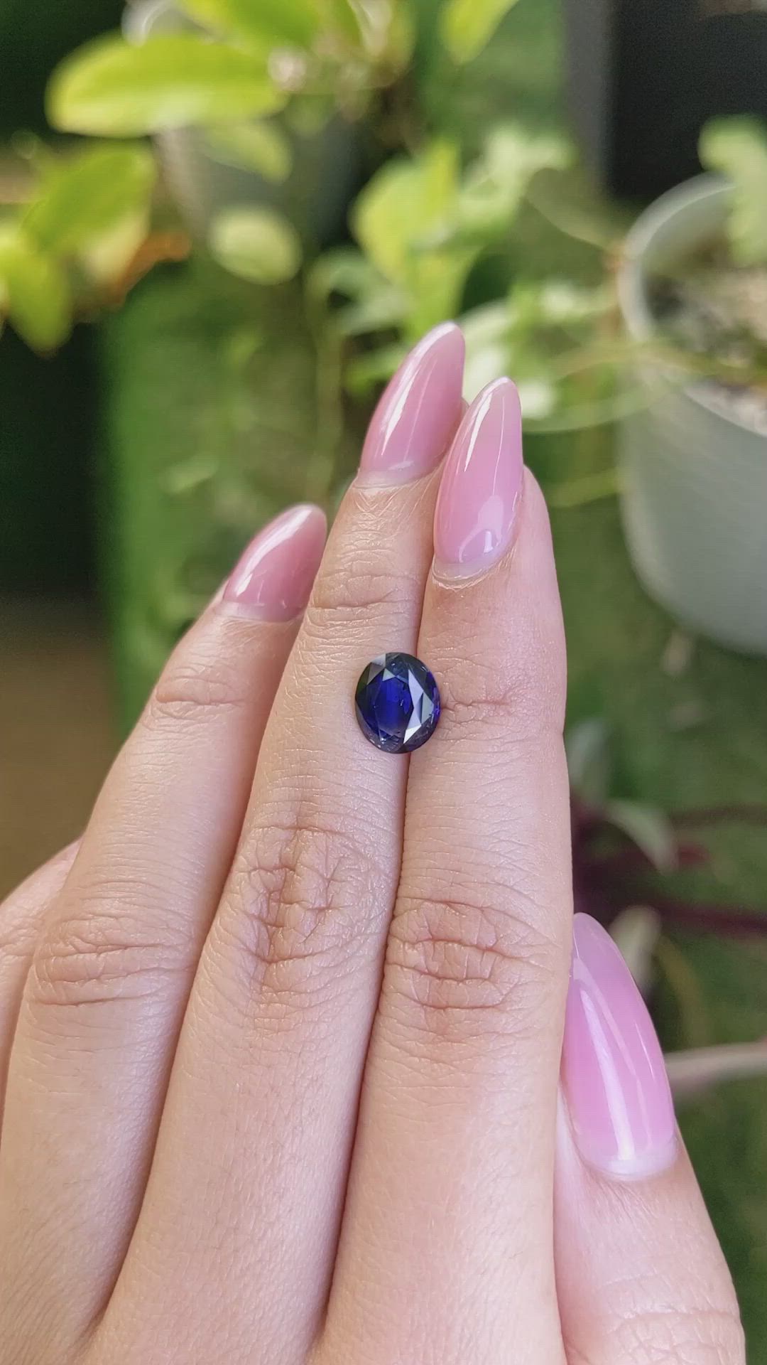2.80 Ct. Blue Sapphire from Ceylon (Sri Lanka) Size Video