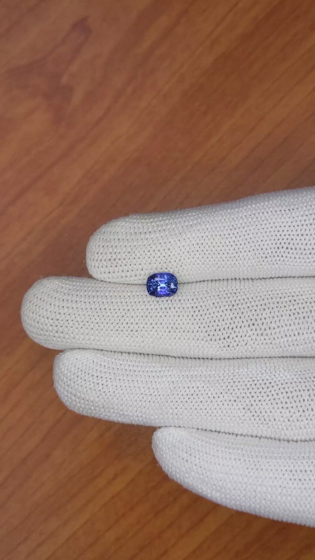 1.20 Ct. Blue Sapphire from Ceylon (Sri Lanka) Size Video
