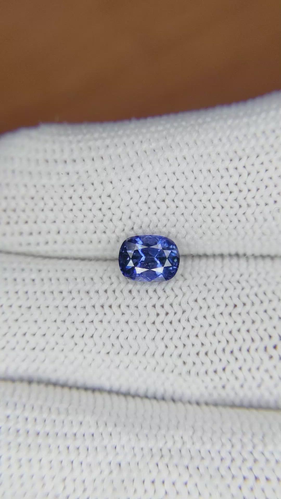 1.20 Ct. Blue Sapphire from Ceylon (Sri Lanka) Size Video
