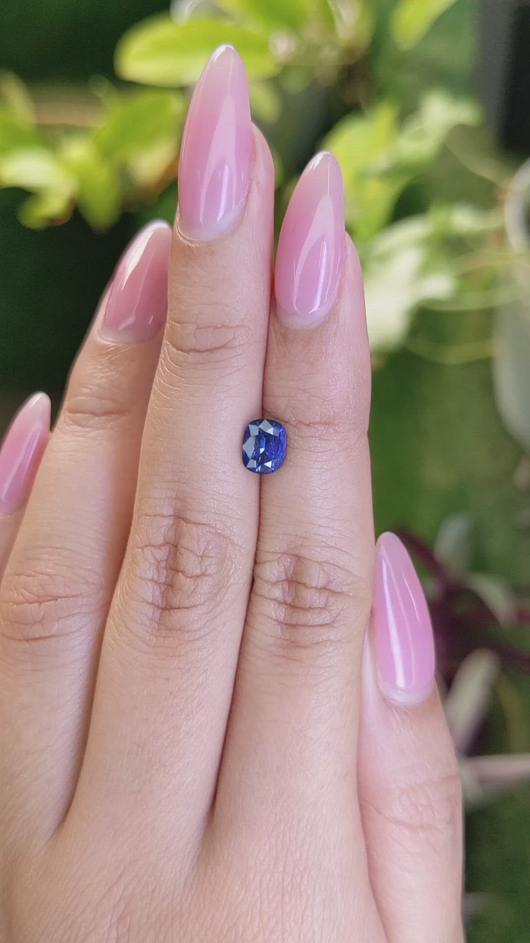 1.20 Ct. Blue Sapphire from Ceylon (Sri Lanka) Size Video