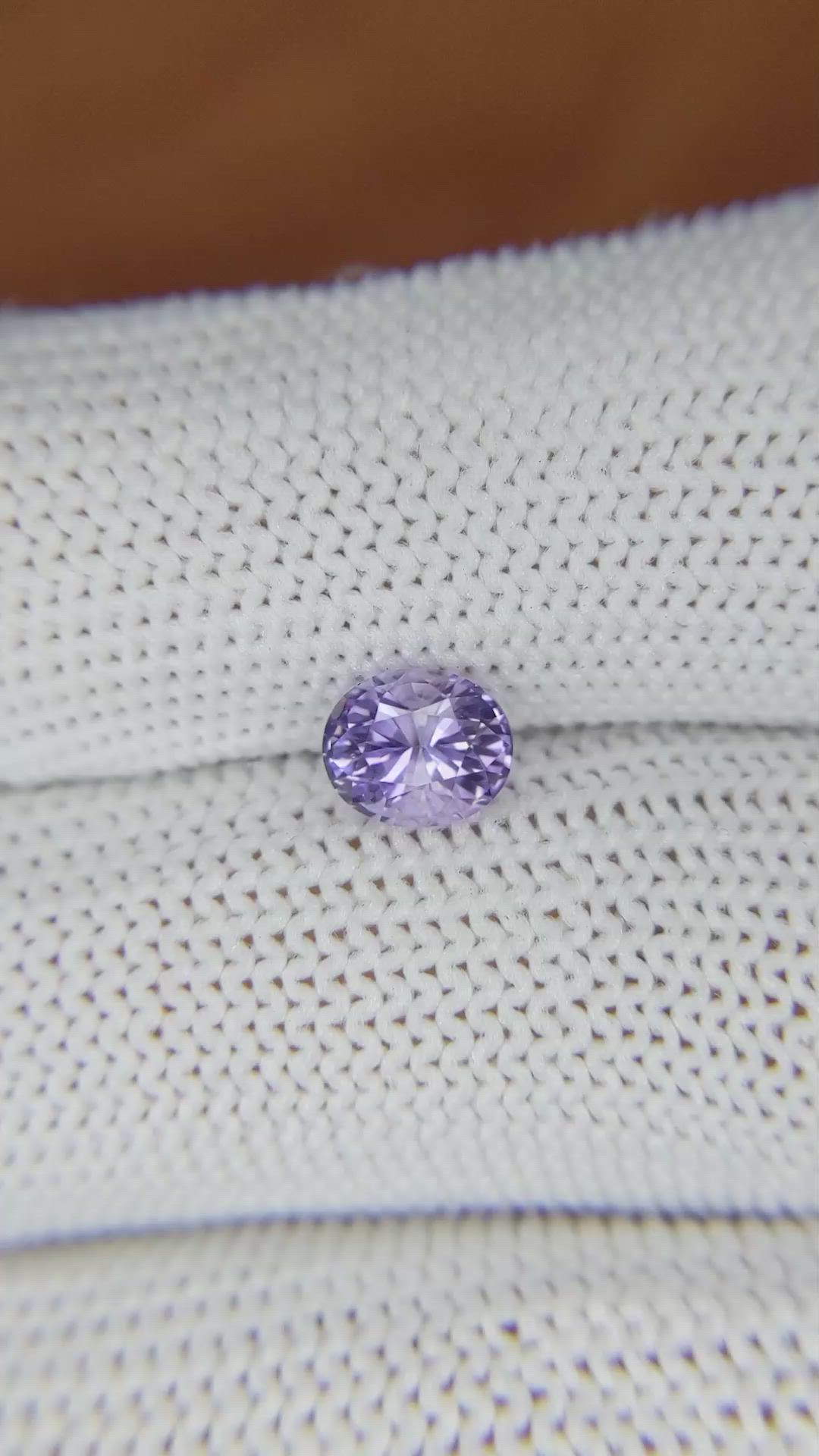 1.27 Ct. Purple Sapphire from Ceylon (Sri Lanka) Size Video