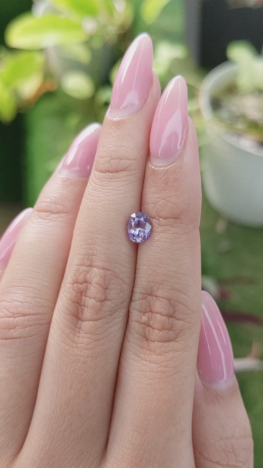 1.27 Ct. Purple Sapphire from Ceylon (Sri Lanka) Size Video
